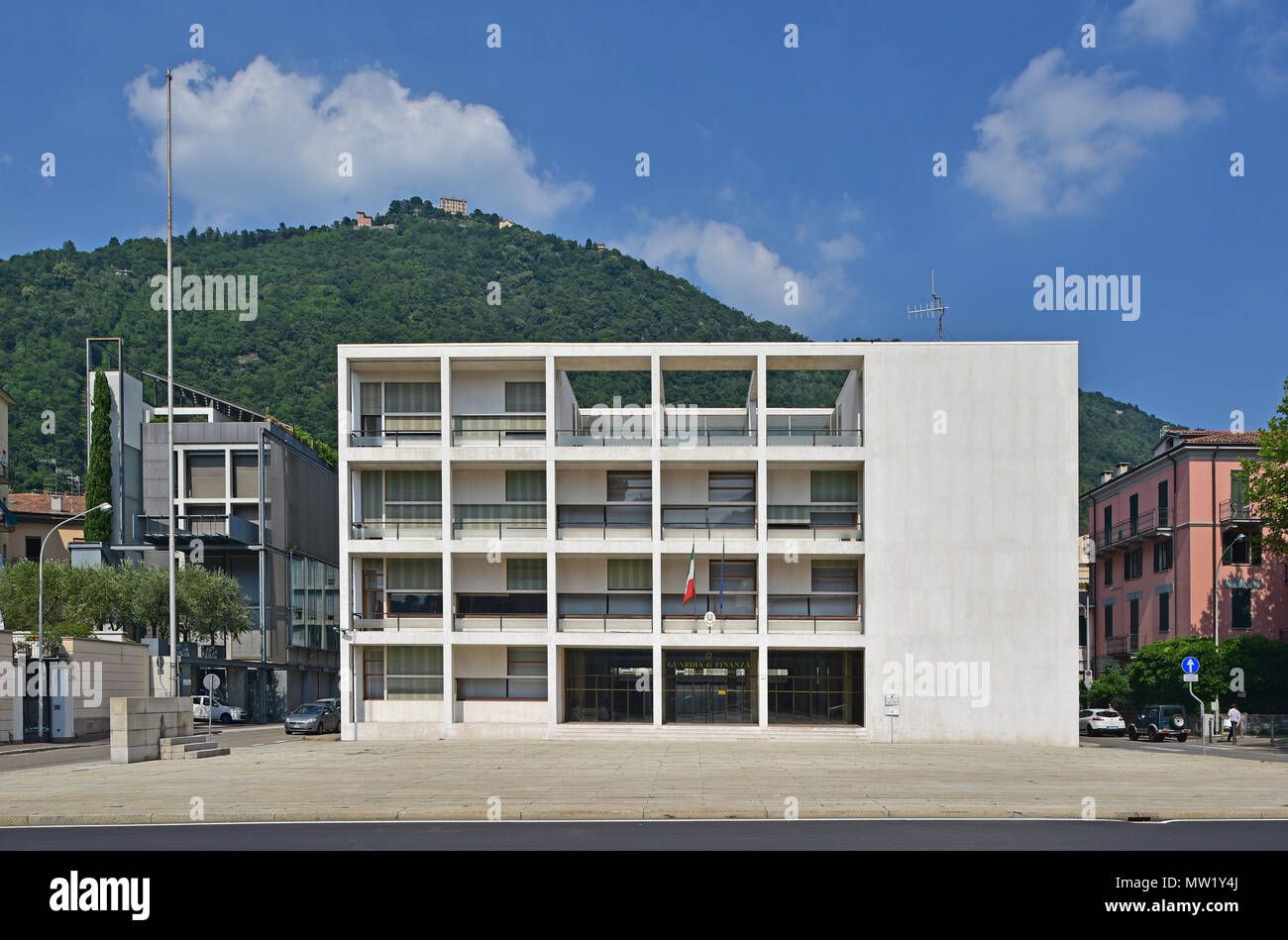 Former Casa del Fascio, modern rationalist (fascist) architecture (1932-36), overall view, by Giuseppe Terragni, Como, Italy Stock Photo