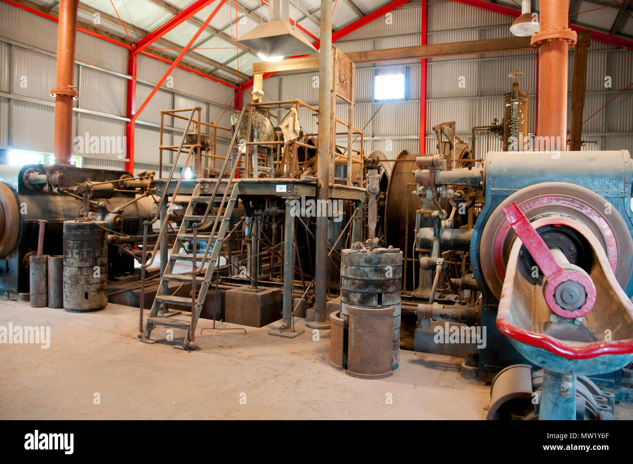 Historic Steam Winder Room - Leonora - Australia Stock Photo