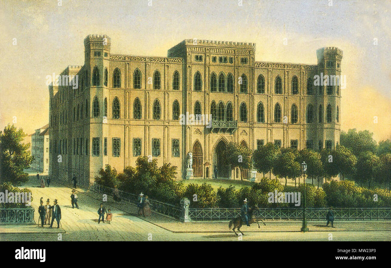 . München, Wittelsbacher Palais mit . 19th century. Unknown