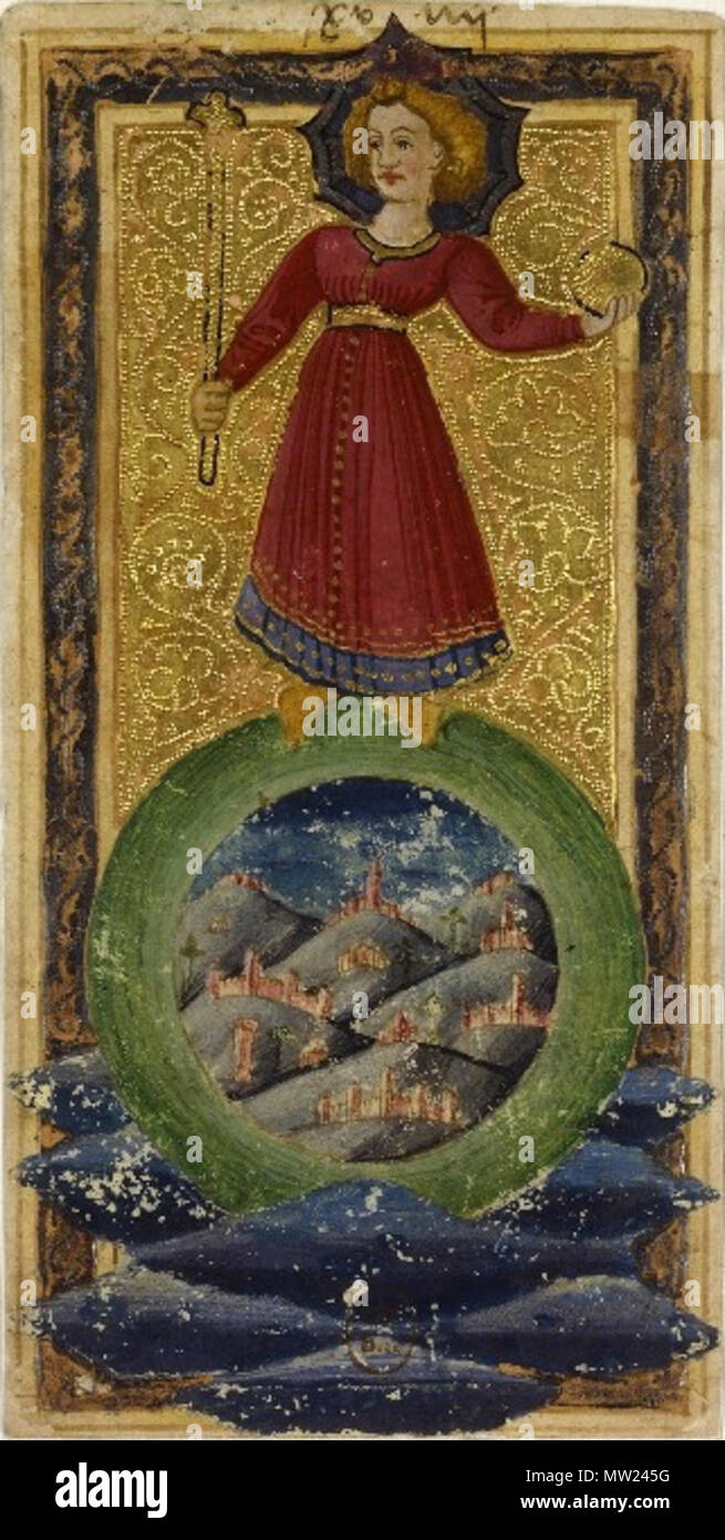 . Charles VI (or Gringonneur) Deck; Le tarot dit de Charles VI . 15th century. anonimous 653 World tarot charles6 Stock Photo