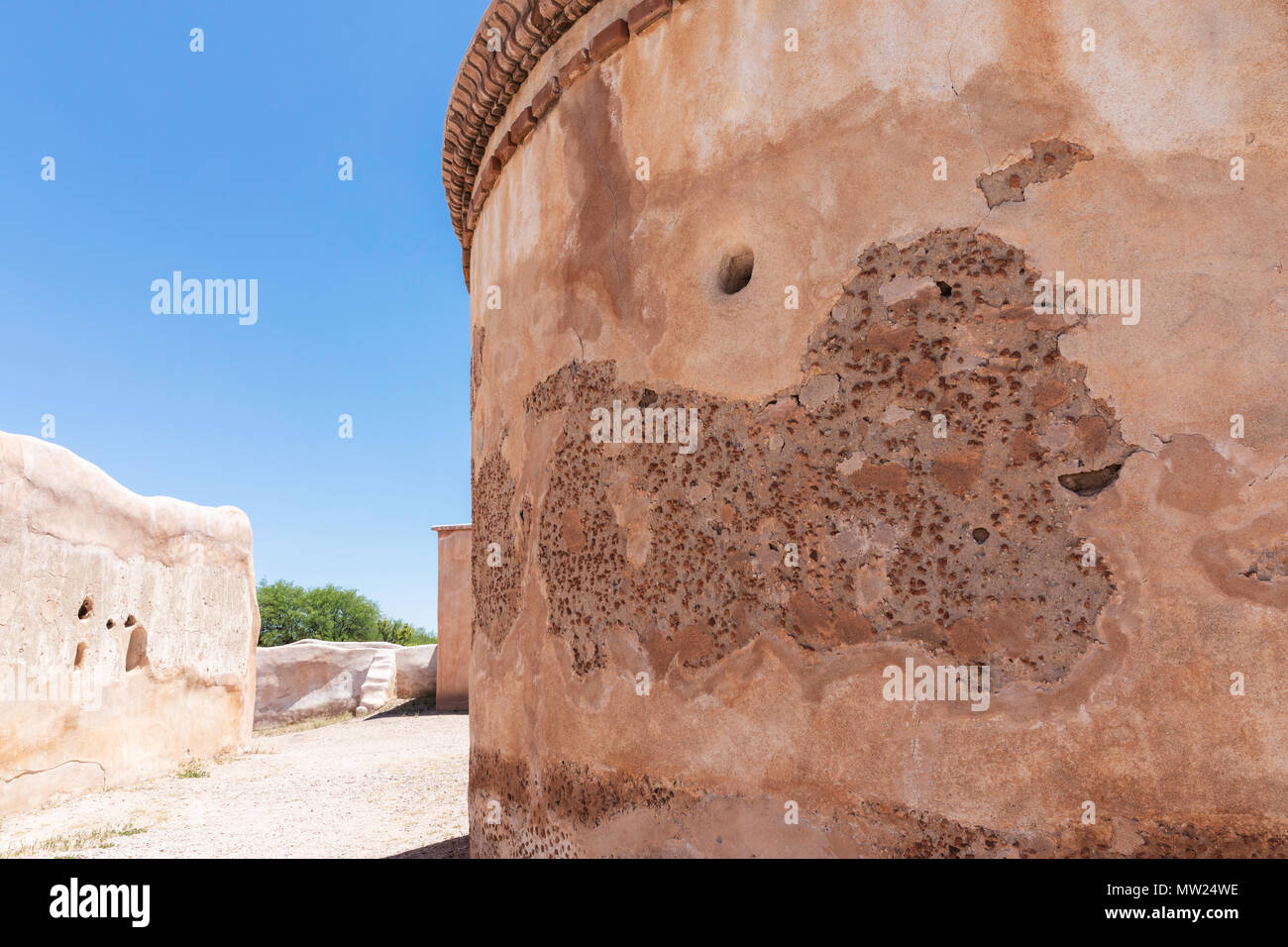 Mortuary Chapel at Mission San José de Tumacácori, Arizona Stock Photo