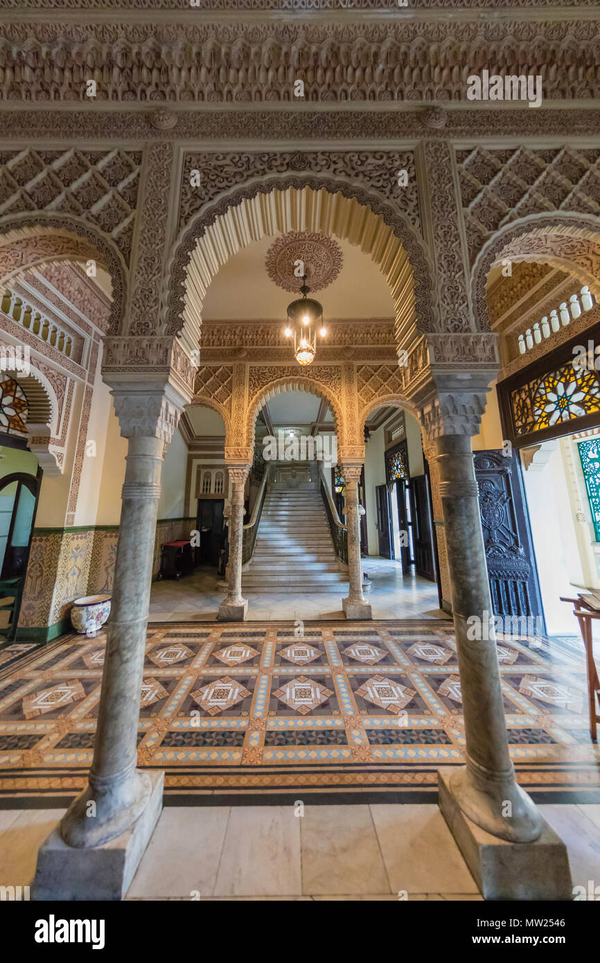 Interior view of Palacio de Valle, Valle's Palace, in Punta Gorda, Cienfuegos, Cuba. Stock Photo
