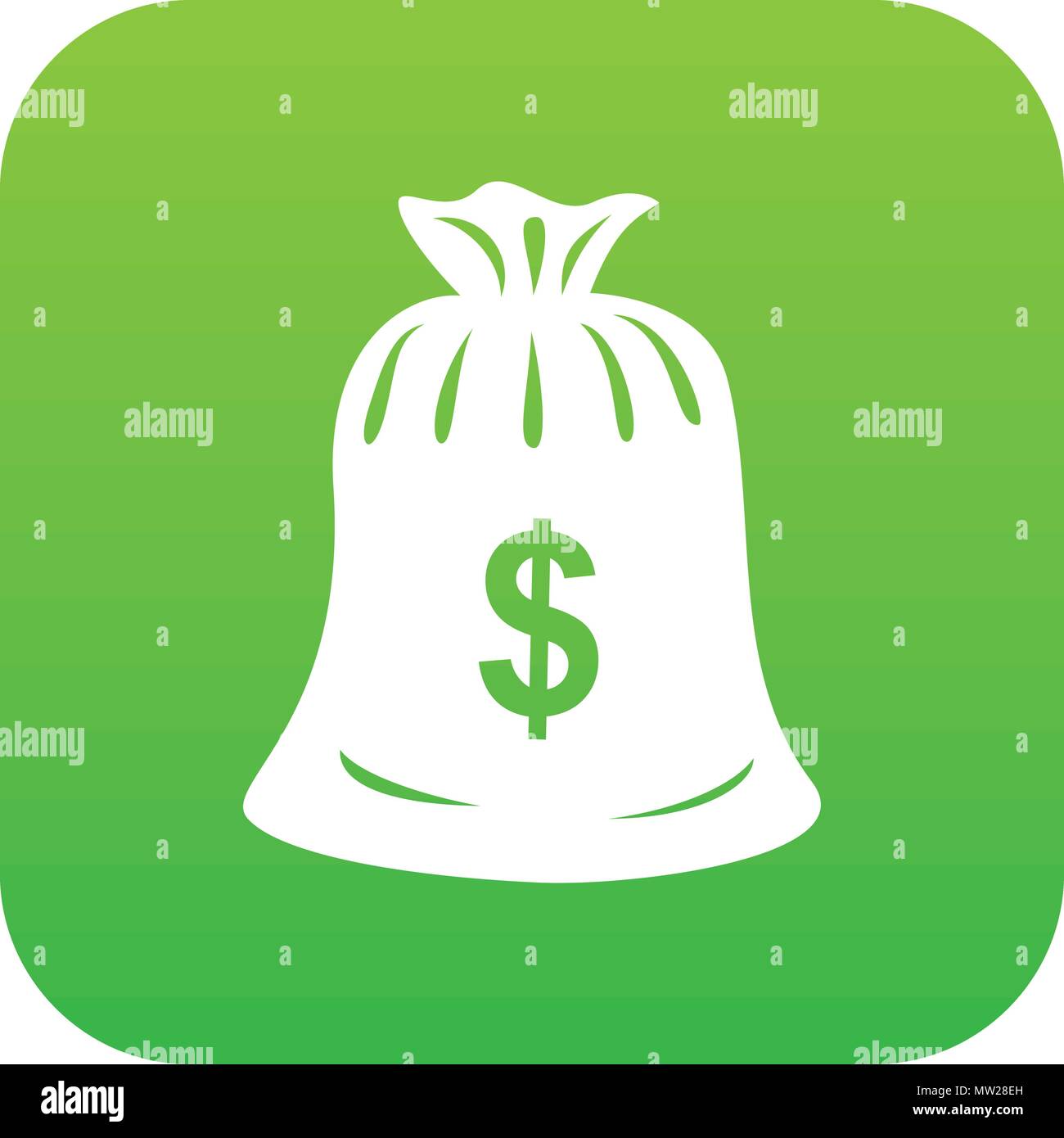 Money bag icon green vector Stock Vector Image & Art - Alamy