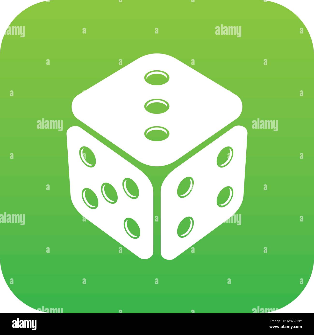 Cube casino icon green vector Stock Vector Image & Art - Alamy