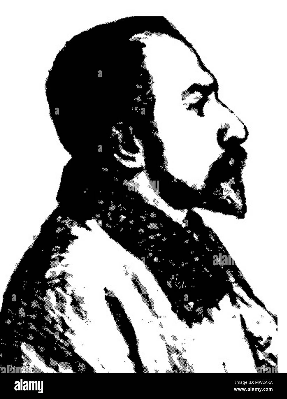 . Perfil do anarquista Auguste Vaillant, publicado no jornal Le Petit Parisiensi em 1894. 1894. O Jornal Le Petit Parisiensi 624 Vaillant-face Stock Photo