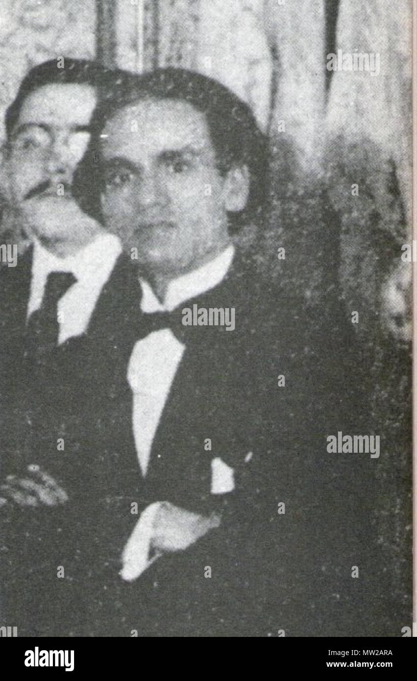 . Español: César Vallejo . circa 1923. Anonymous 625 Vallejo3 Stock Photo