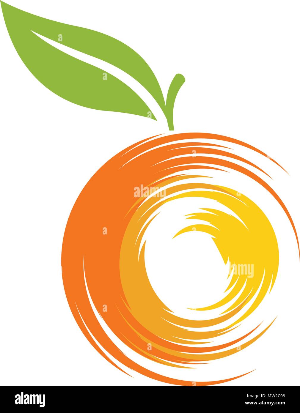 Orange logo design Vector icon illustration design Stock Vector Image ...