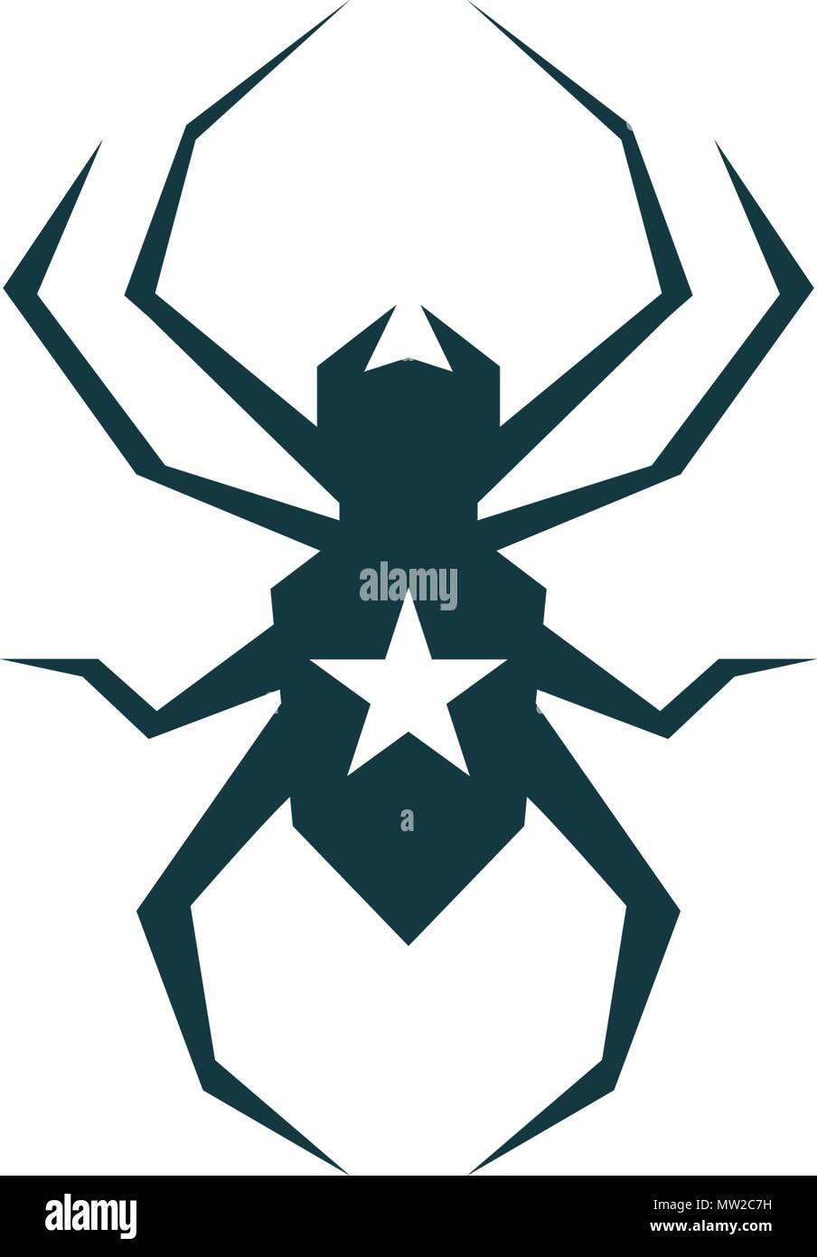 Spider Logo design vector illustration design template Stock Vector