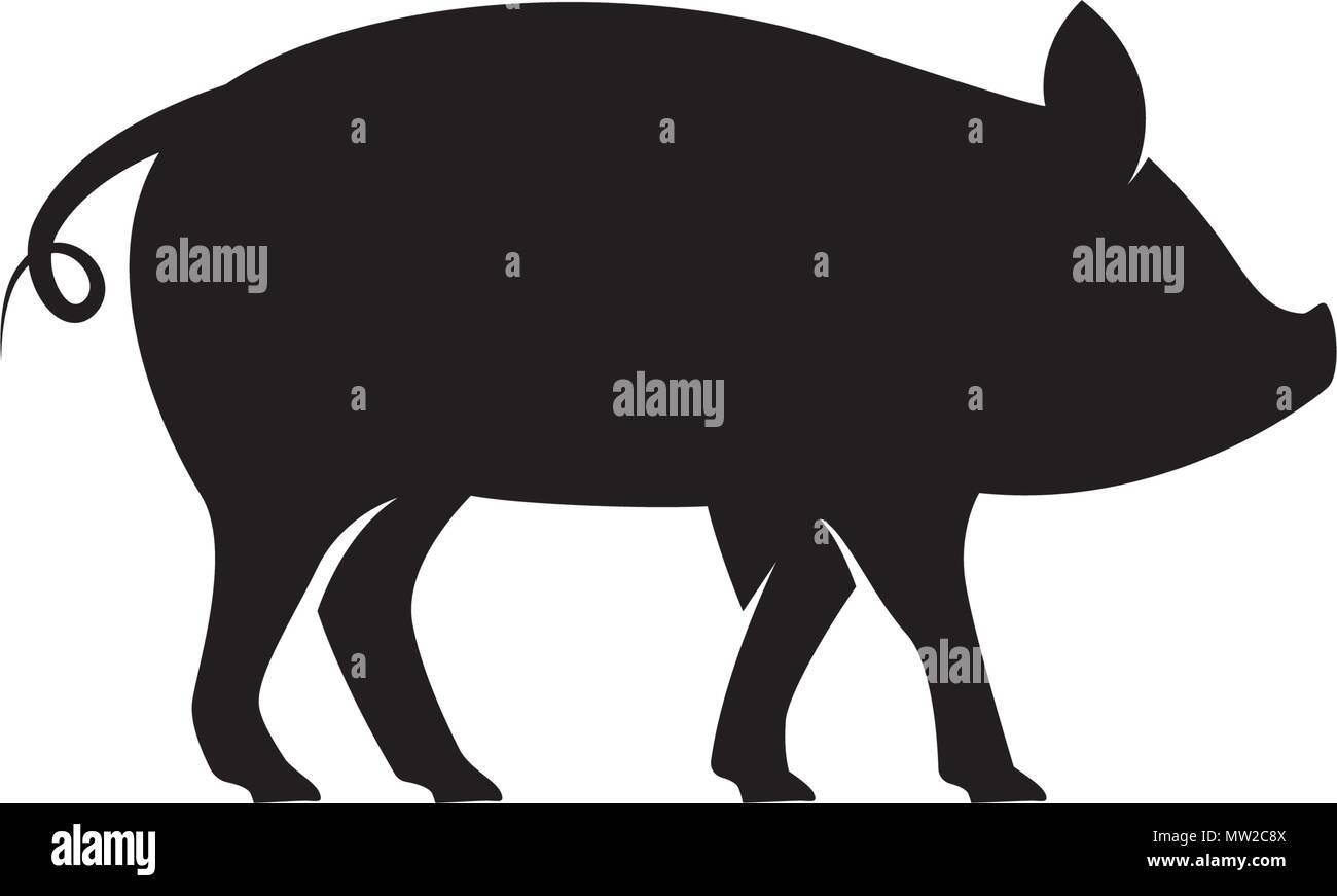 Pig Logo Template vector icon illustration design Stock Vector Image ...
