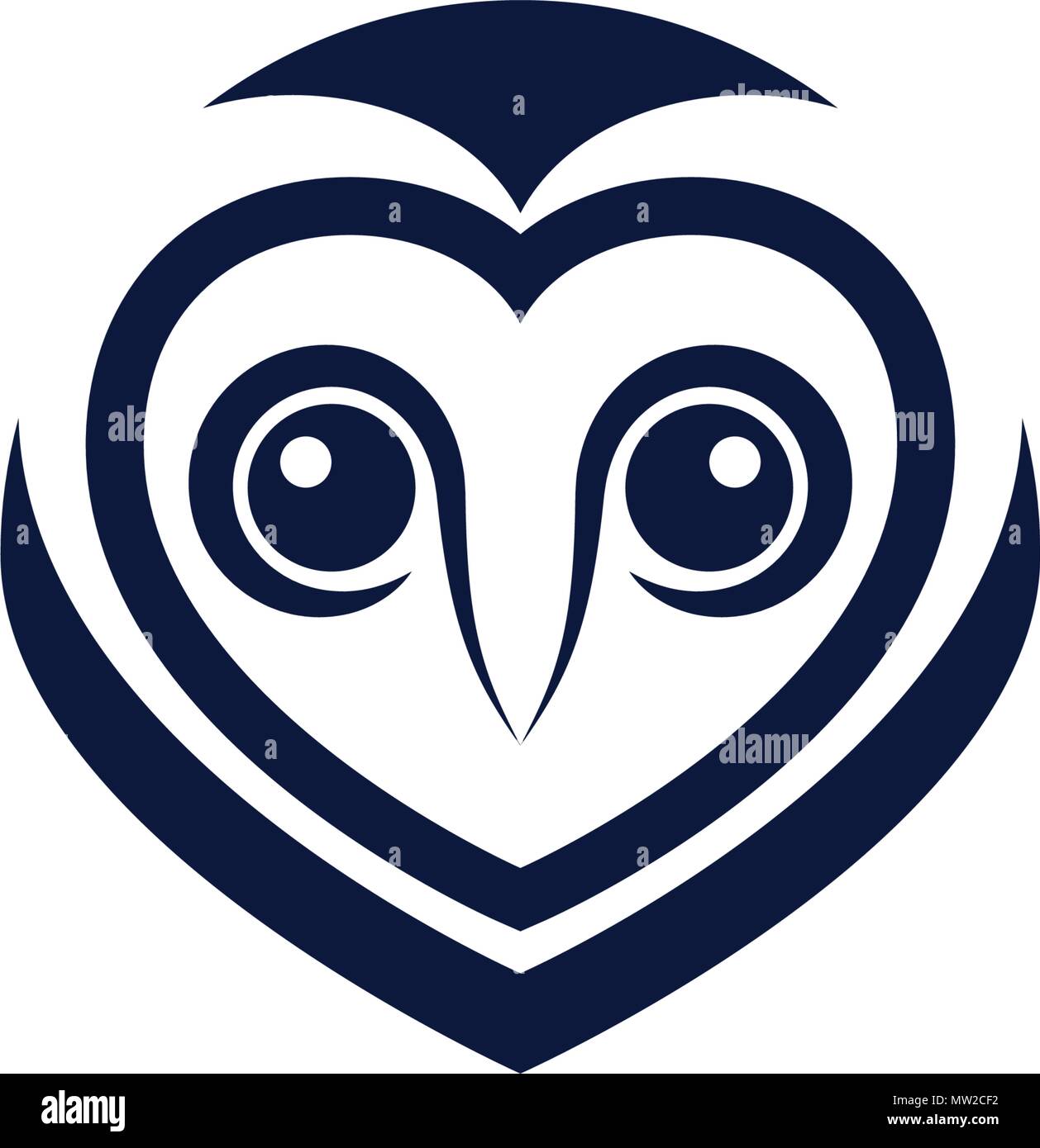 owl bird illustration logo template vector icon Stock Vector Image ...