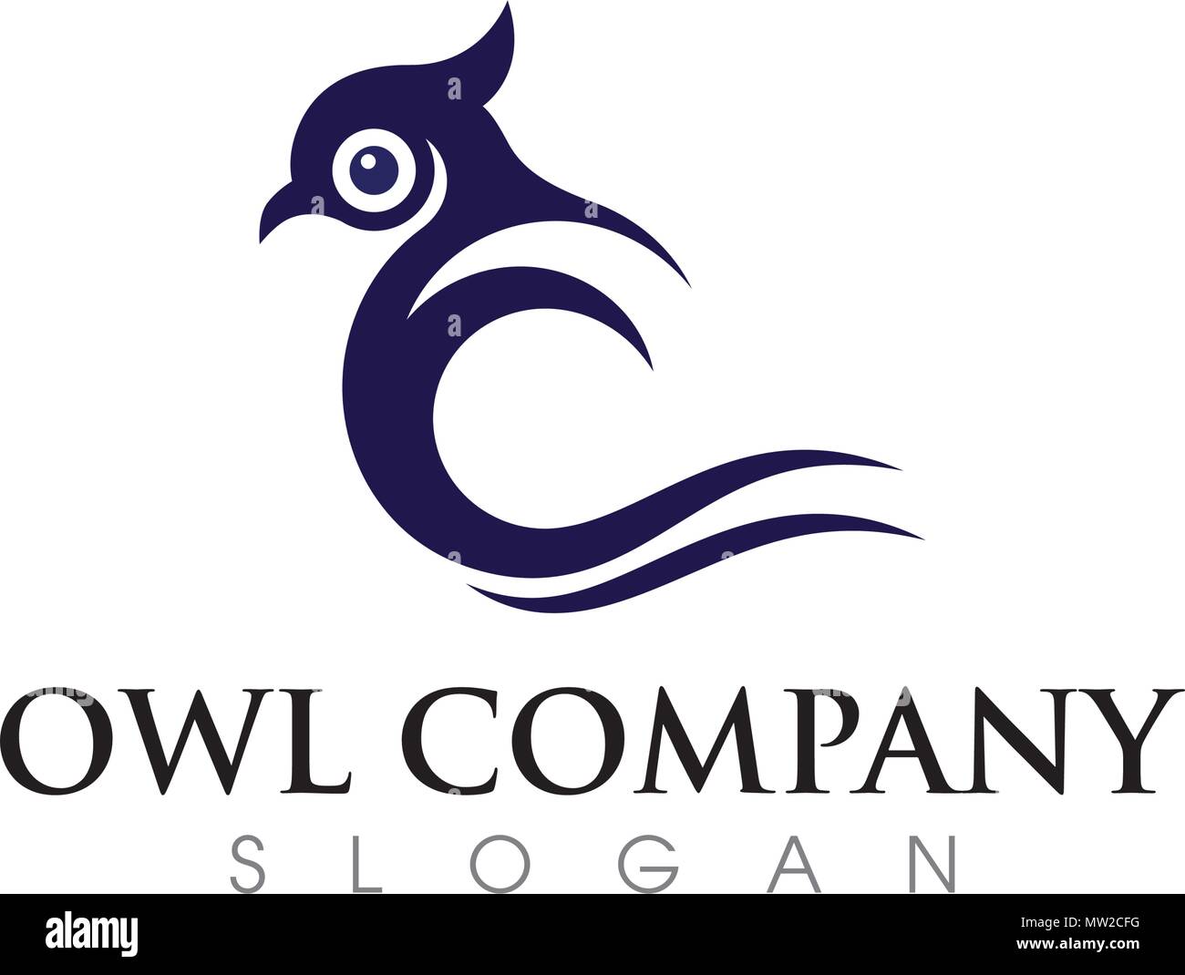 owl bird illustration logo template vector icon Stock Vector Image ...
