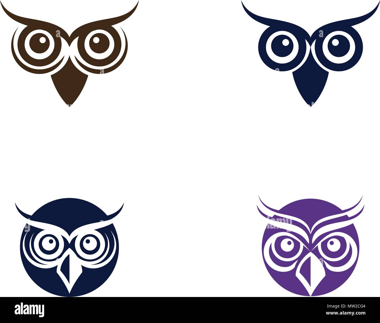 owl bird illustration logo template vector icon Stock Vector Image ...