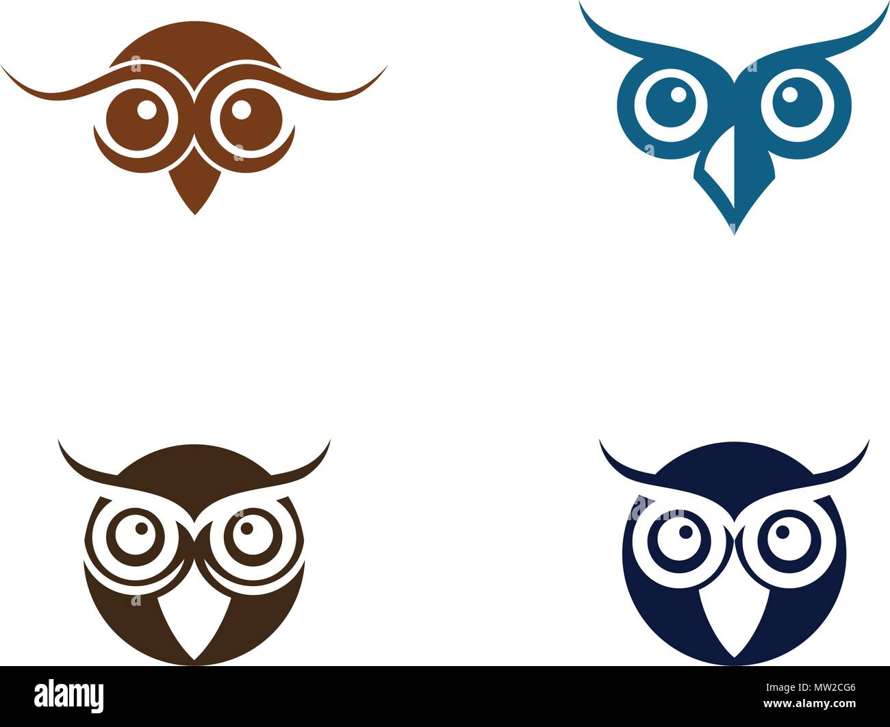 owl bird illustration logo template vector icon Stock Vector Image ...