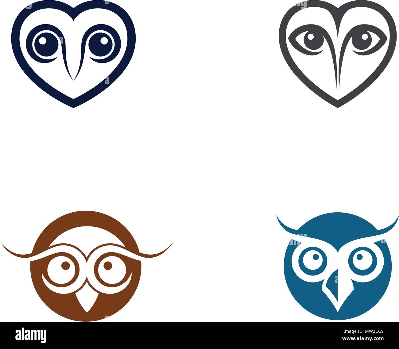 owl bird illustration logo template vector icon Stock Vector Image ...