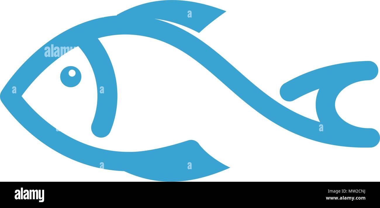 Fish Icon vector illustration logo template design Stock Vector