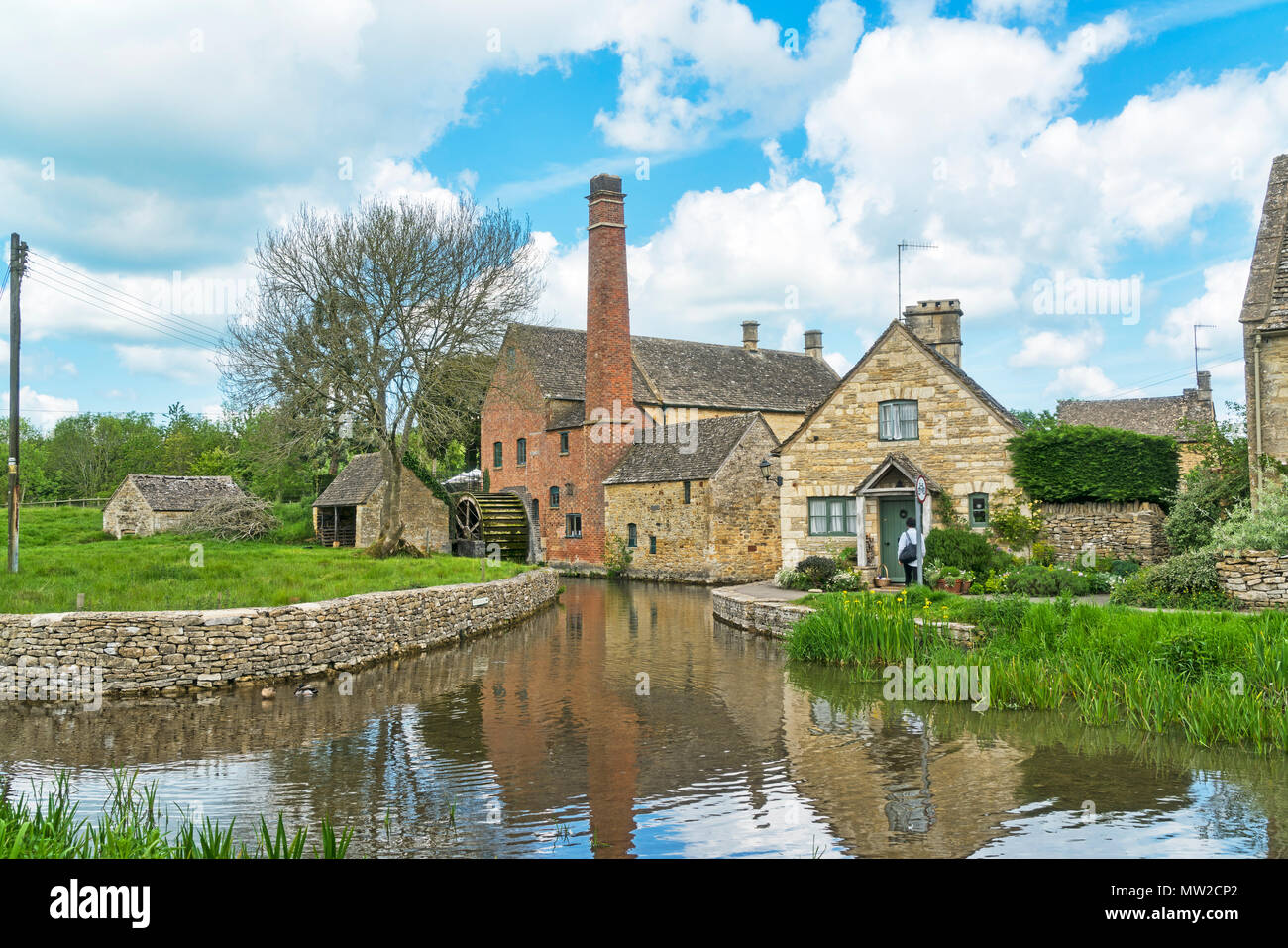 The old mill, Lower Slaughter, Cotswolds, Gloucestershire; UK; England Stock Photo