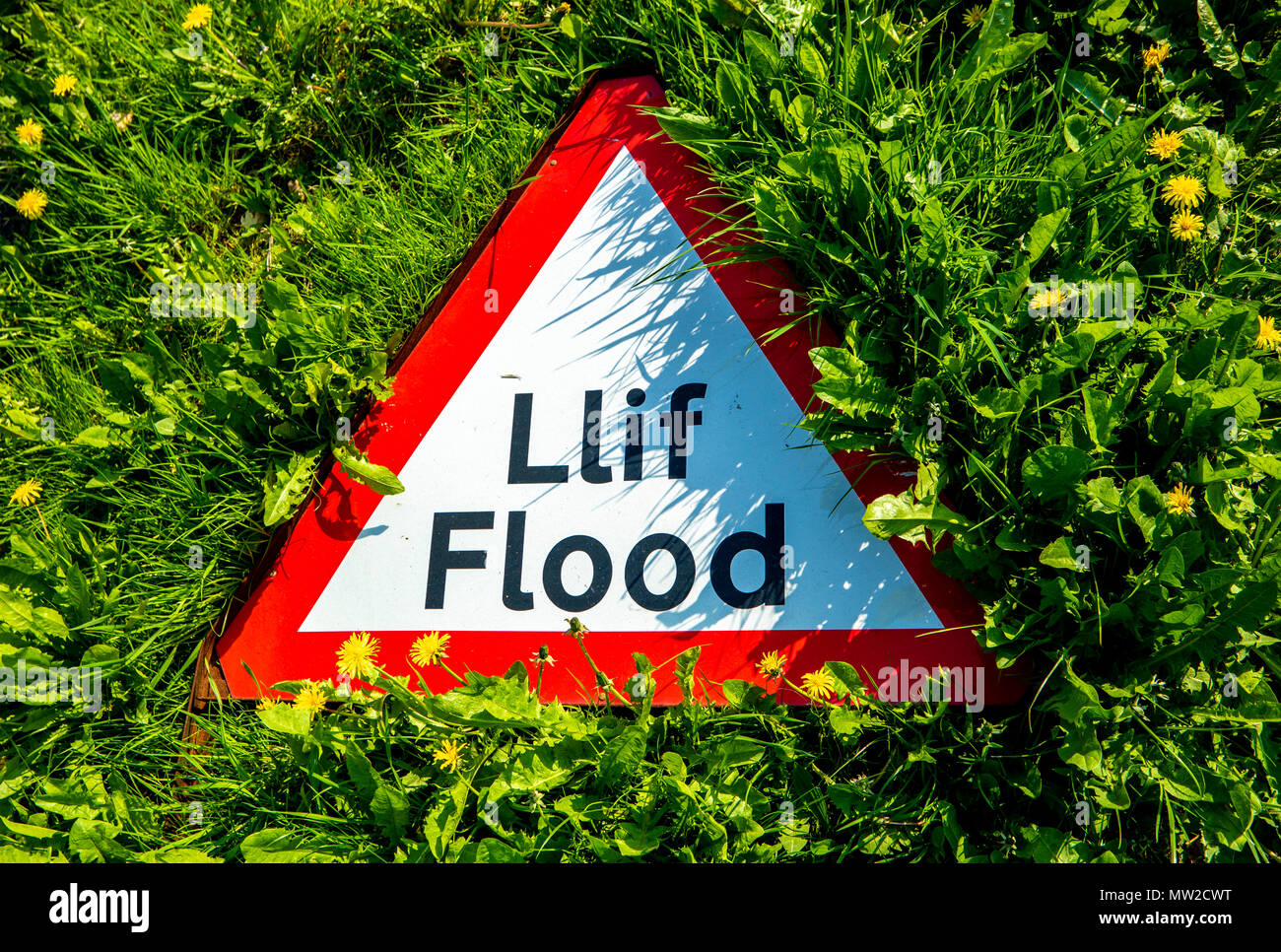 Road closed sign in english and welsh hi-res stock photography and ...