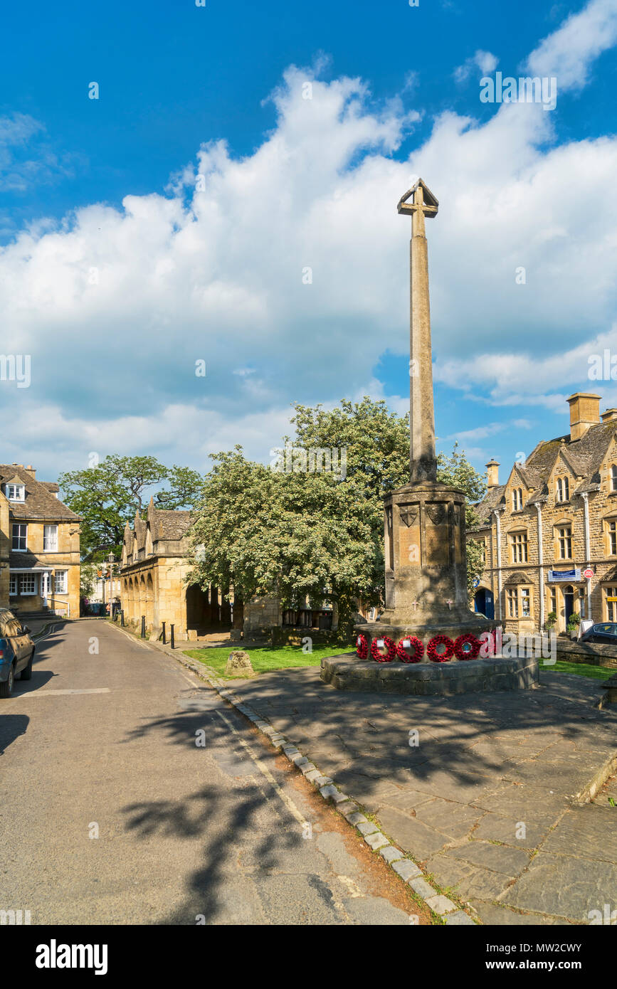 High street houses, Chipping Campden, Cotswolds, Gloucestershire; UK; England Stock Photo