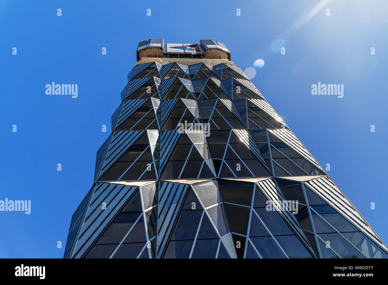 Yekaterinburg, Russia - May 23, 2018: New modern building on Gorky Street near embankment of Iset River Stock Photo