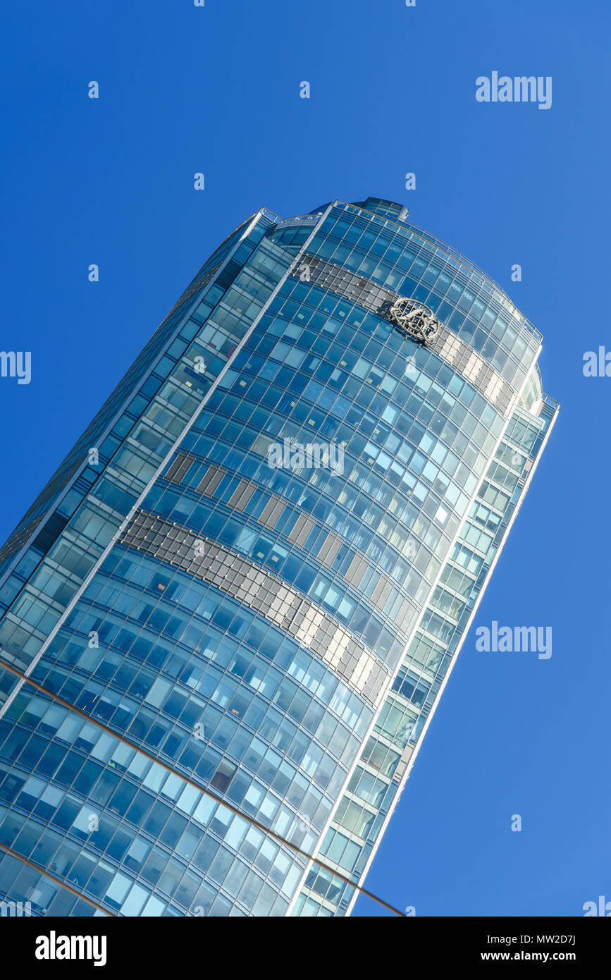 Yekaterinburg, Russia - May 23, 2018: Vysotsky skyscraper in Yekaterinburg. It is business center and semi-skyscraper built in 2011 Stock Photo