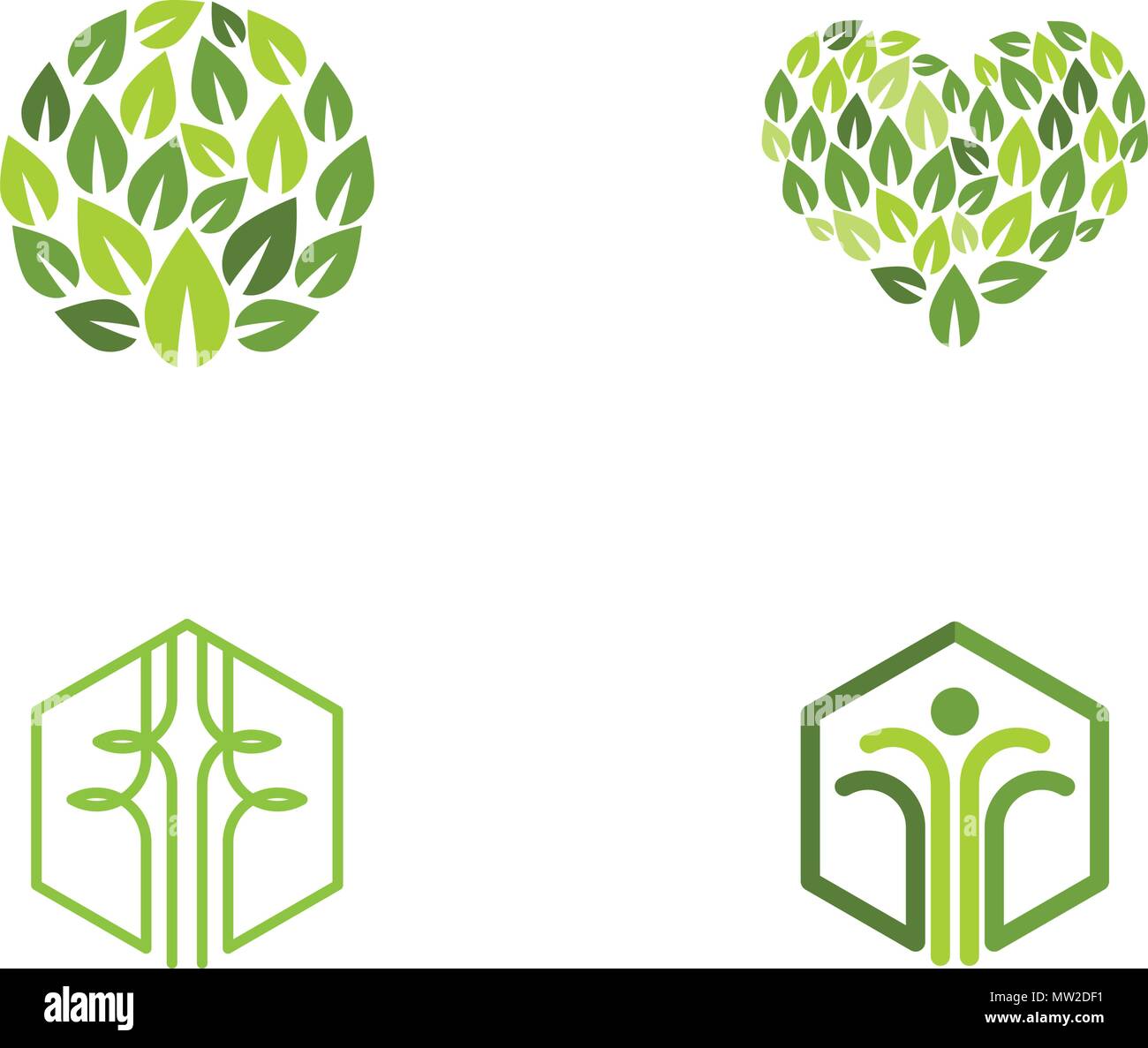 Logos of green Tree leaf ecology nature element vector Stock Vector ...
