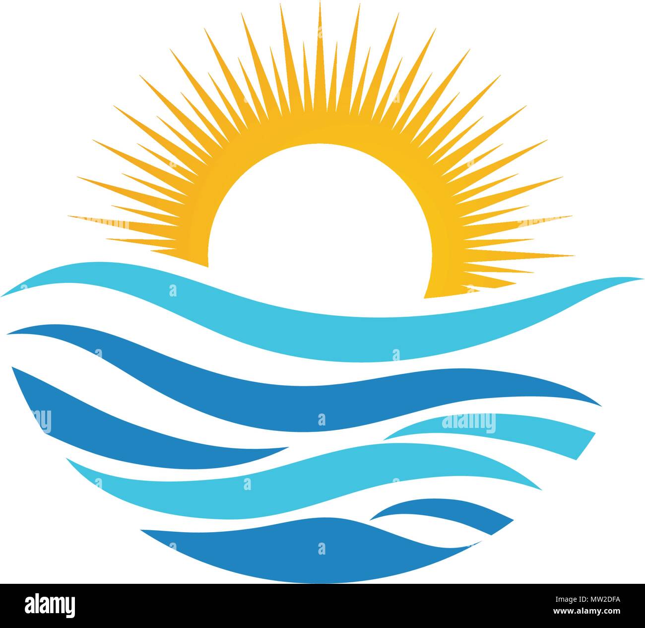 Water wave icon vector illustration design logo Stock Vector