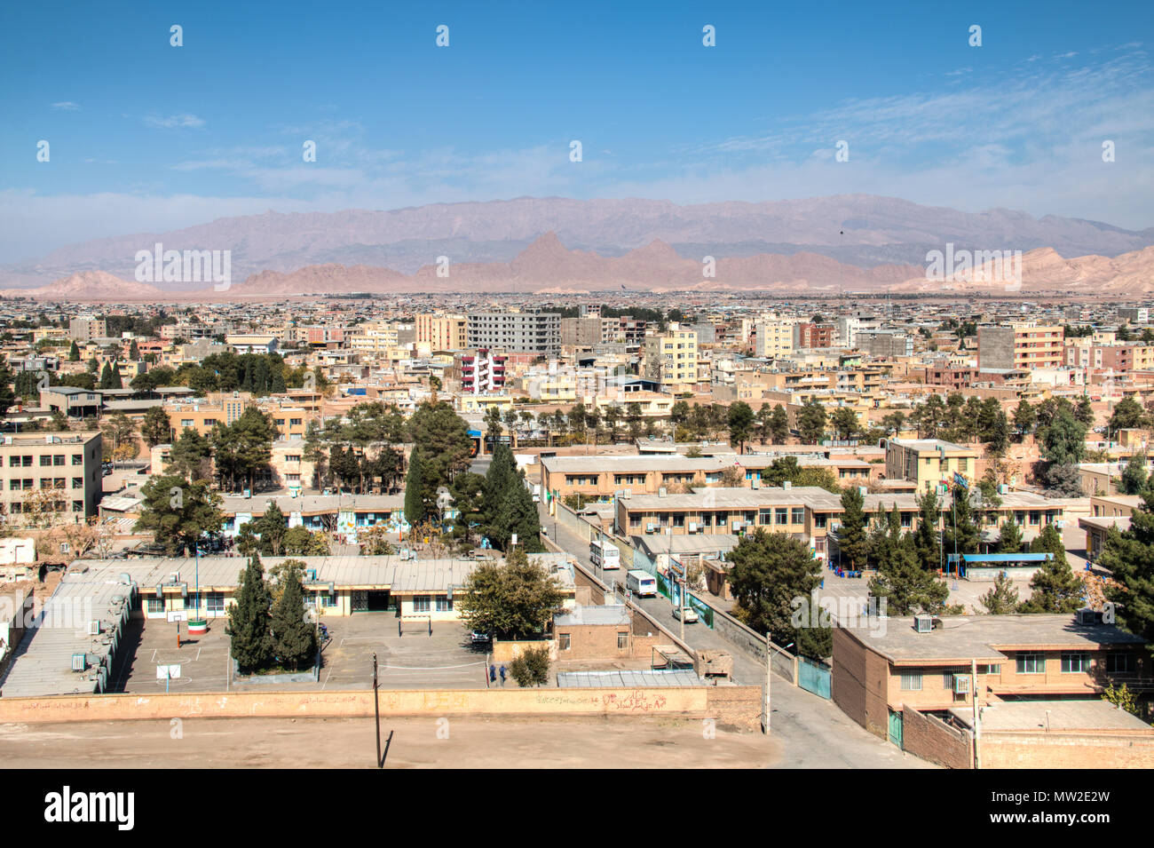 City view of the desert city Kerman in the east of Iran Stock Photo Alamy