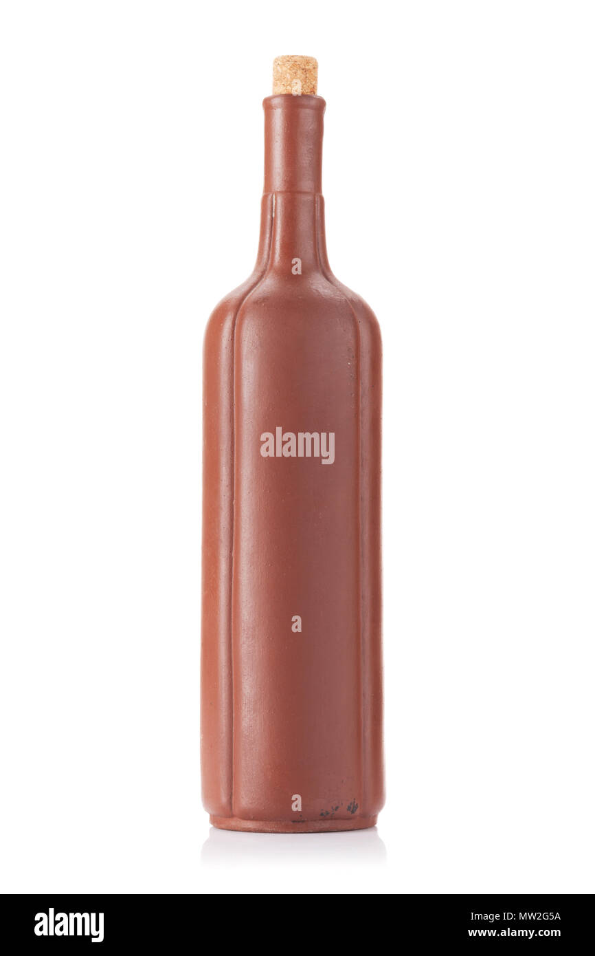 Vintage wine bottle. Isolated on white background Stock Photo - Alamy