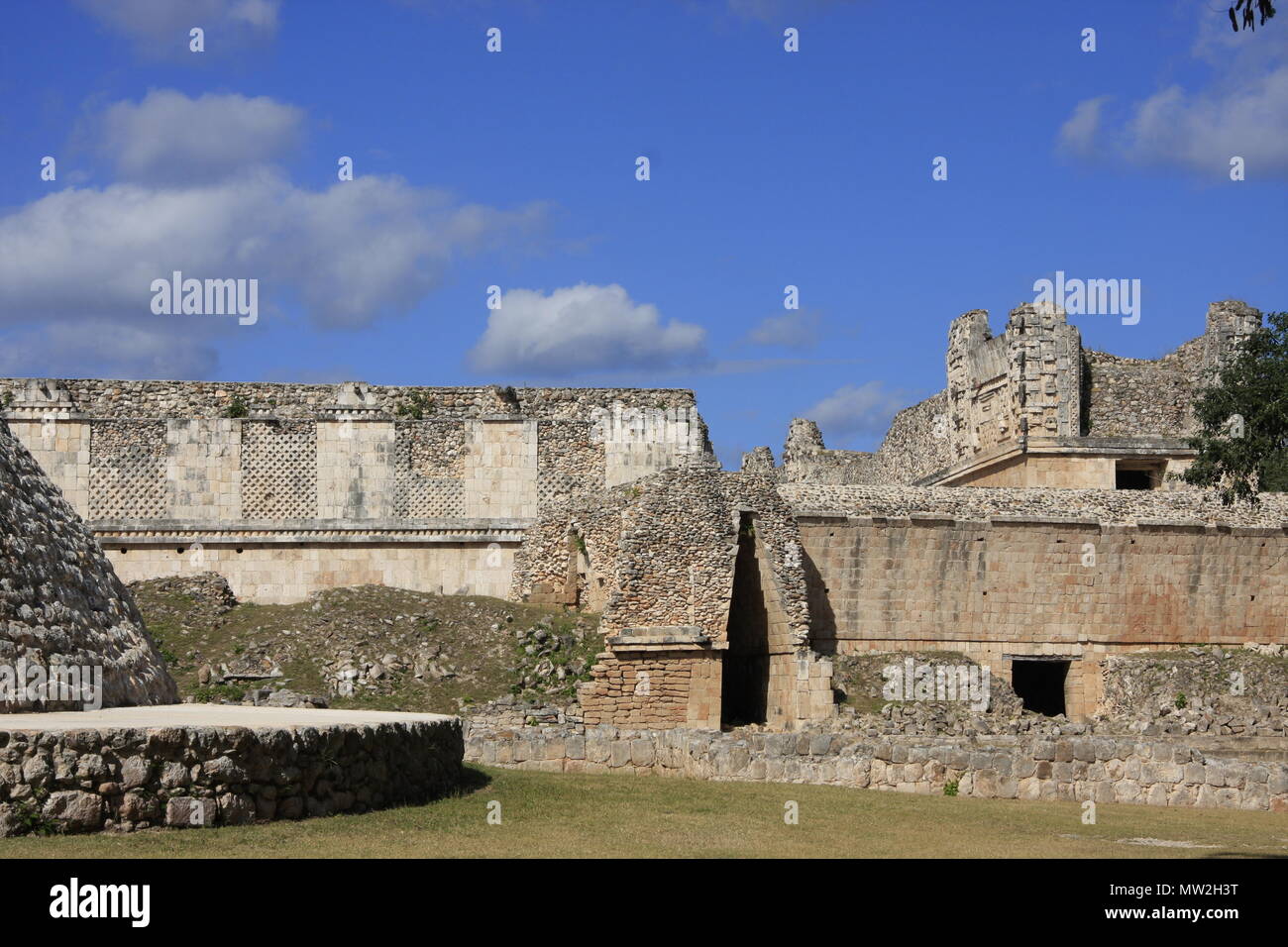Uxmal - Ancient Mayan City on the Yucatan Peninsula Stock Photo