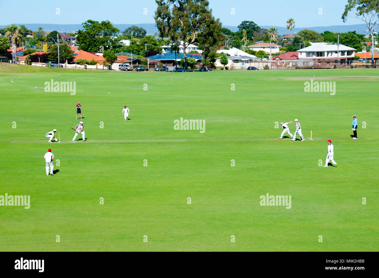 Cricket Field Game Stock Photo 187527631 Alamy