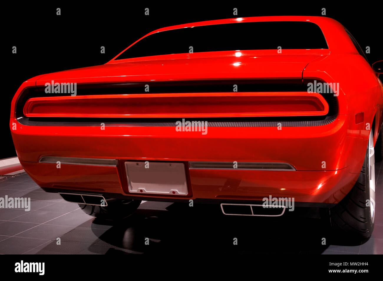 A rear taillight assembly of a new concept car at the Detroit auto show ...