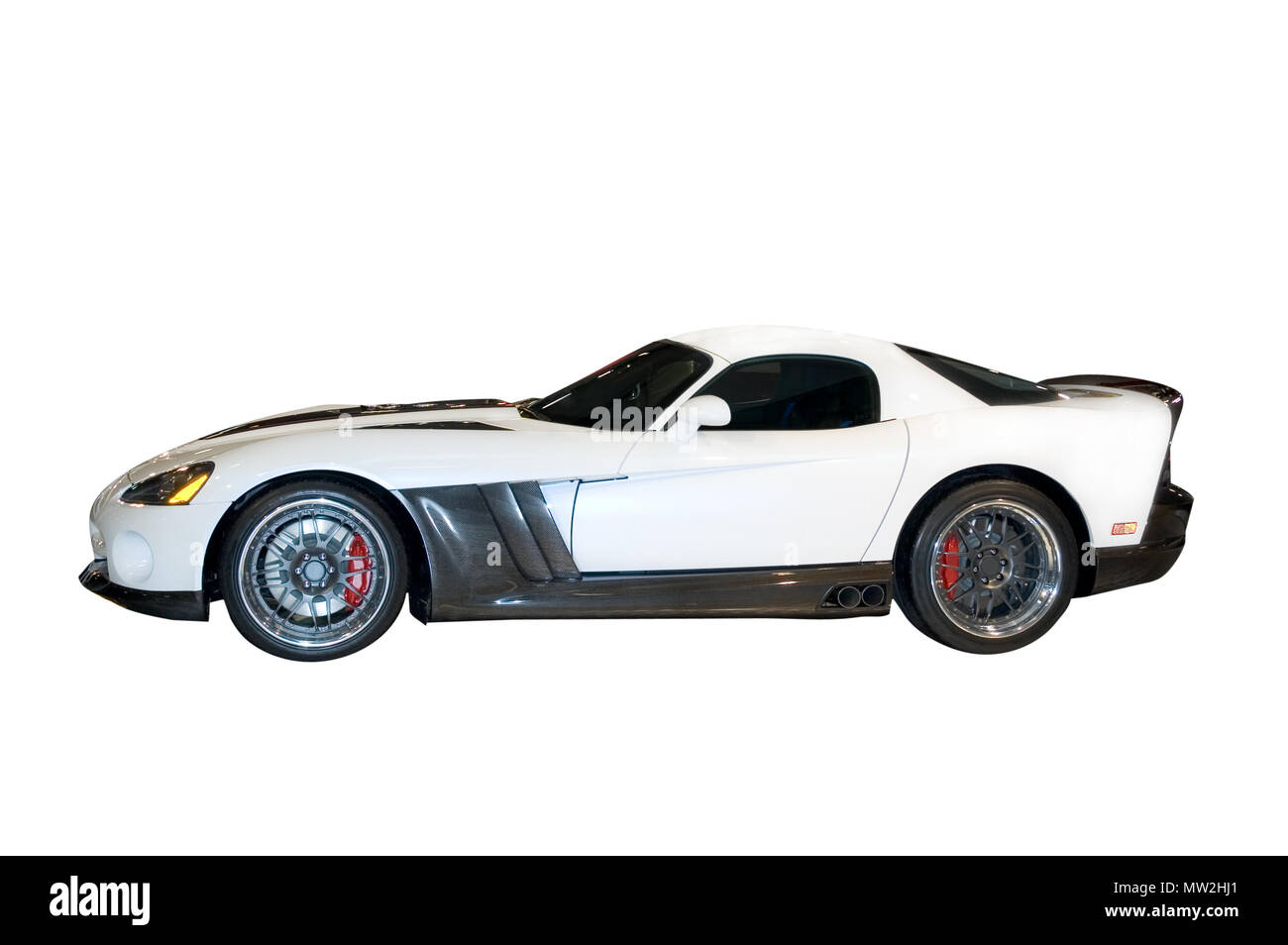 A custom Dodge Viper isolated on a white background. Clipping path included. Many more car photos in my gallery. Stock Photo