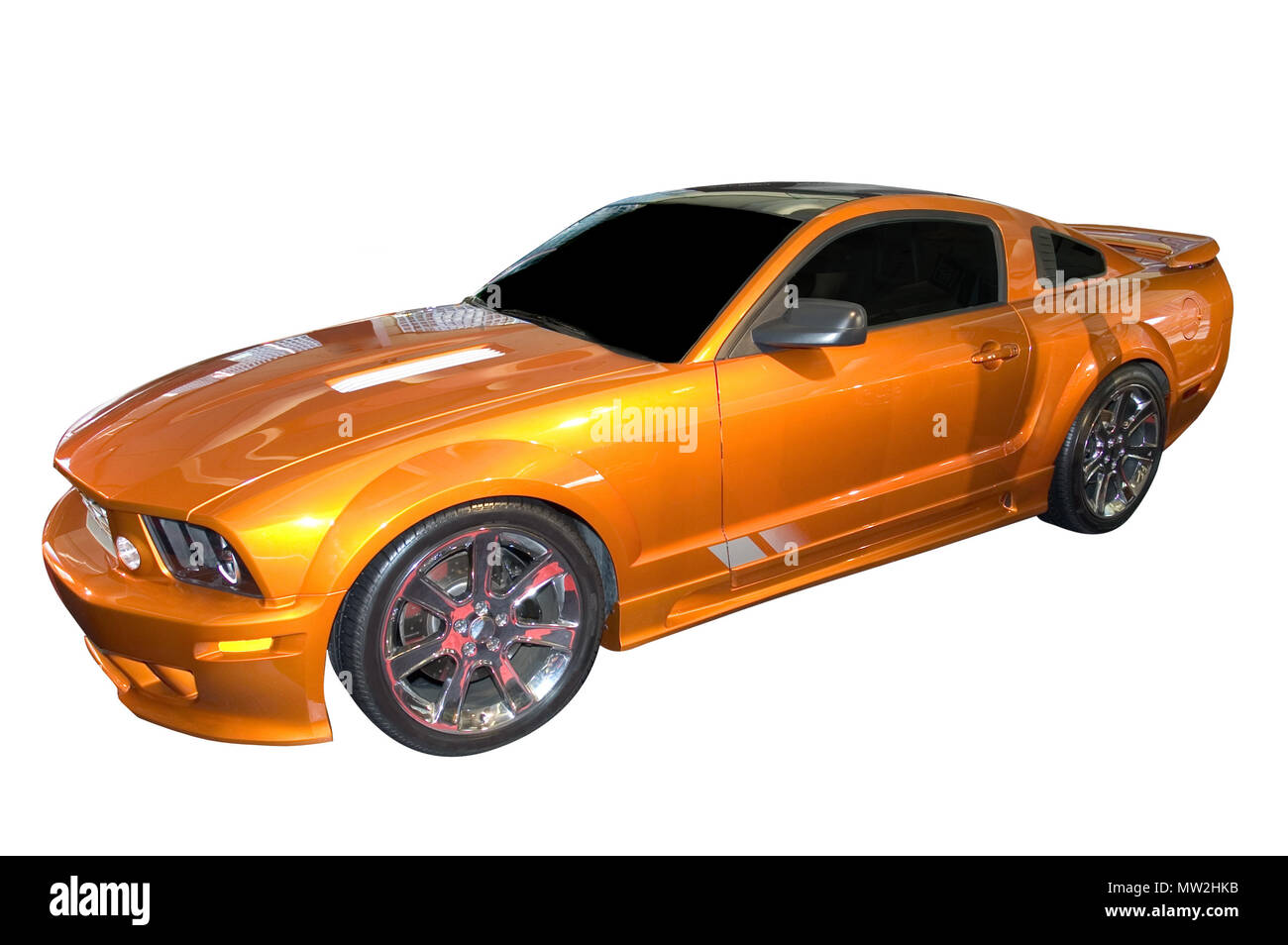 Side view of a Ford Mustang. Many more car photos available in my gallery. Stock Photo