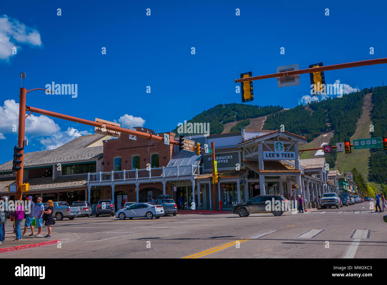 LIVINGSTON, MONTANA, USA MAY 24, 2018 Historic centre of Livingston