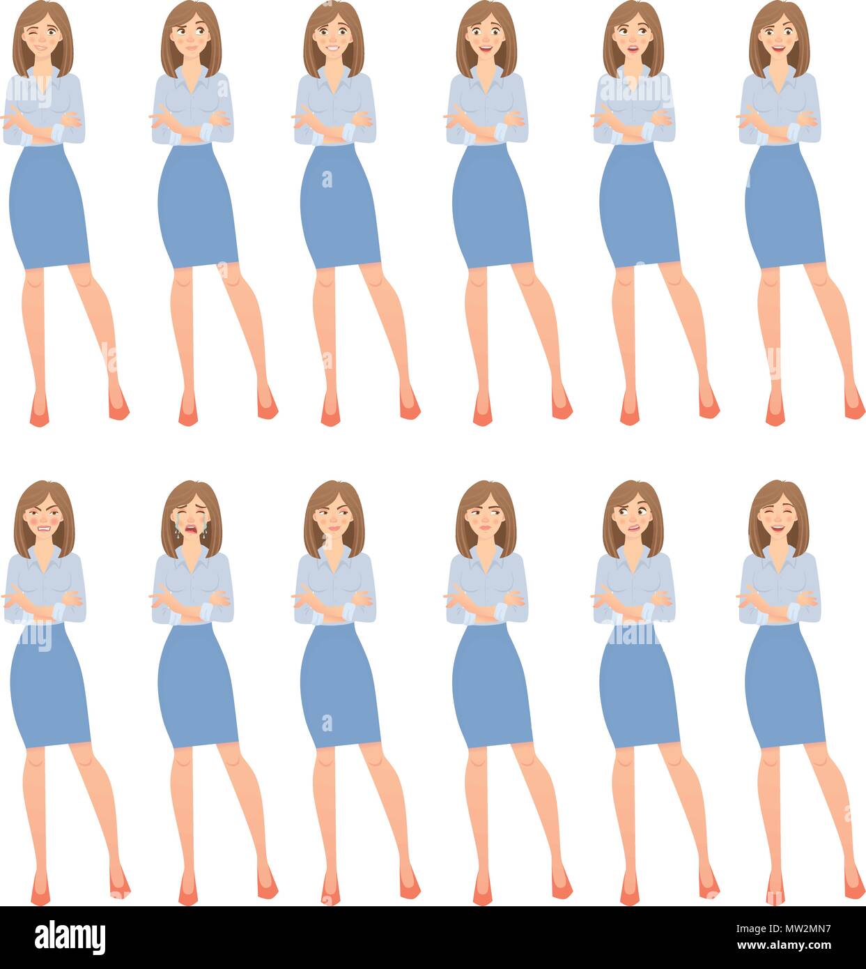 business woman set Stock Vector Image & Art - Alamy