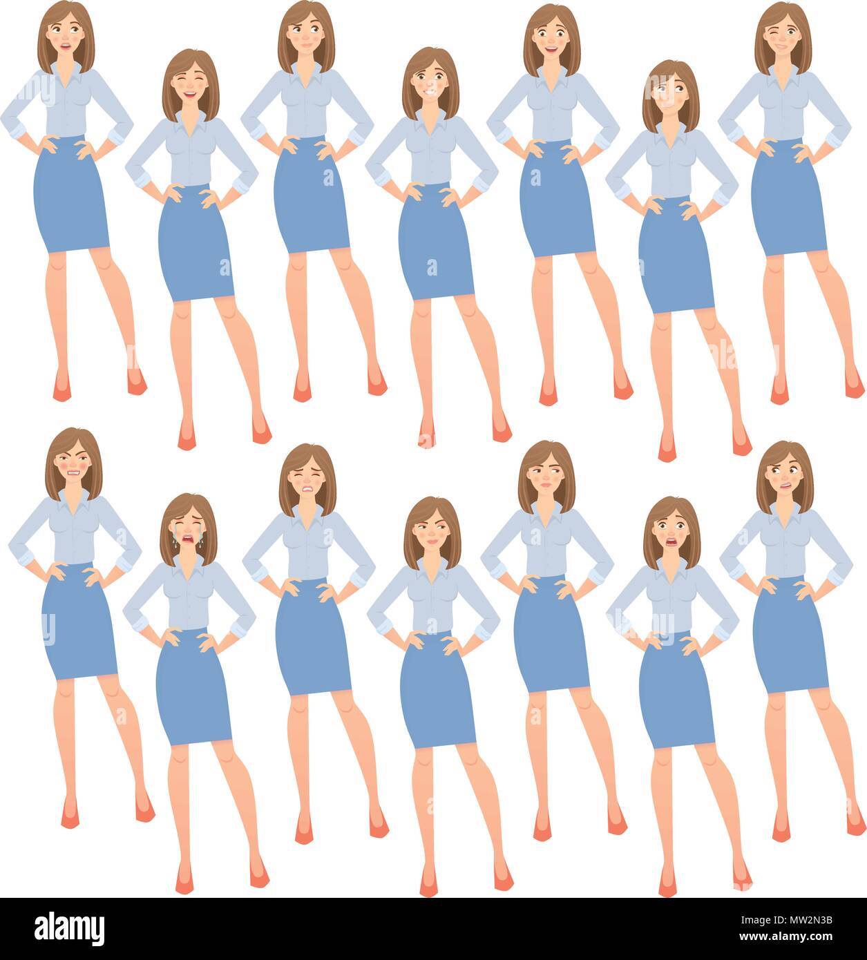 business woman set Stock Vector Image & Art - Alamy