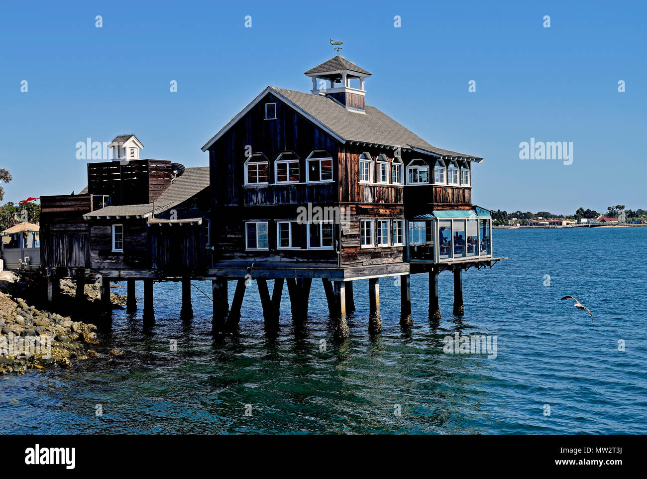 Pier Café Restaurant San Diego California Stock Photo