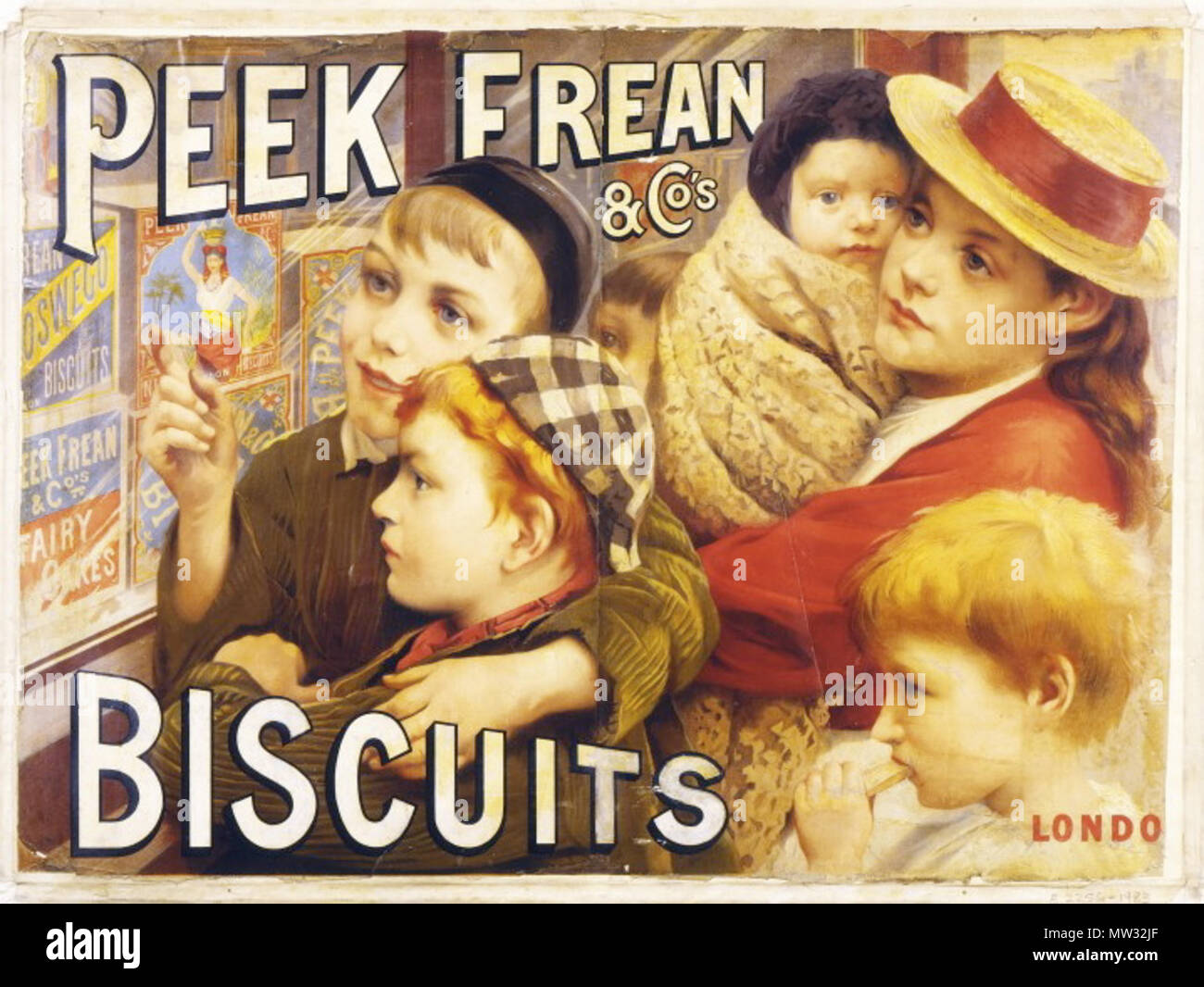 . Peek, Frean & Co's Biscuits London  . 1891  604 Thomas Benjamin Kennington 001 Stock Photo