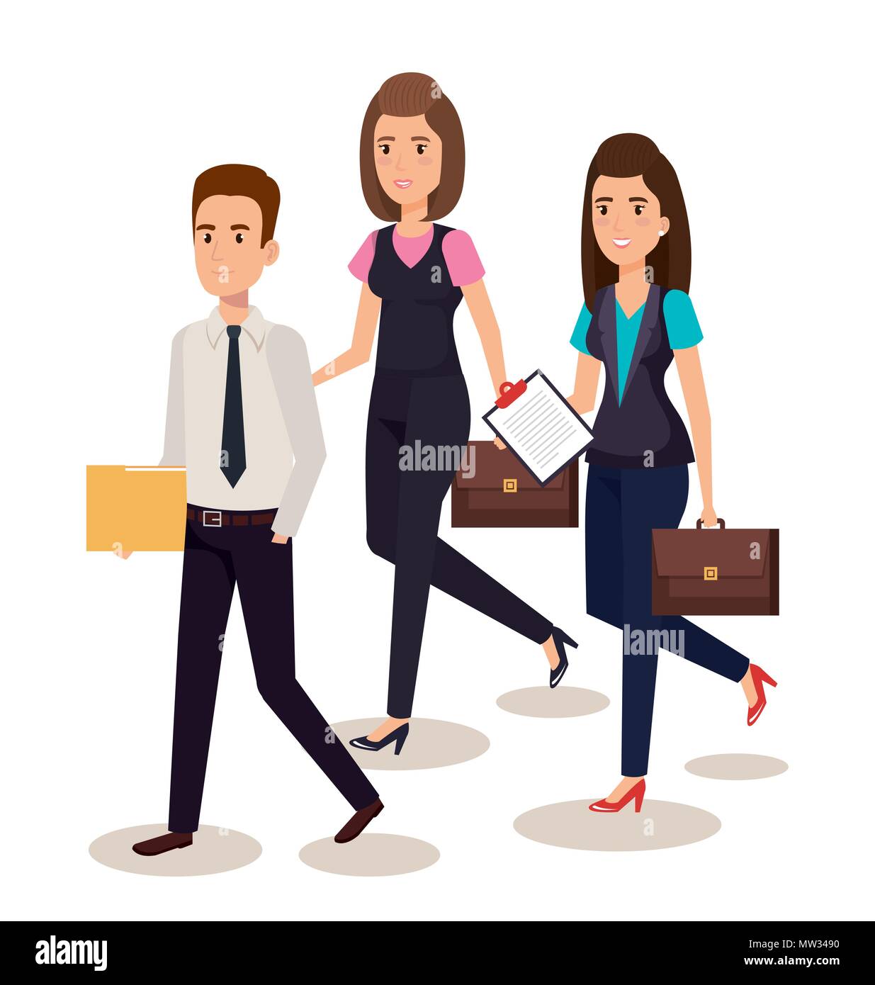 business people isometric avatars Stock Vector