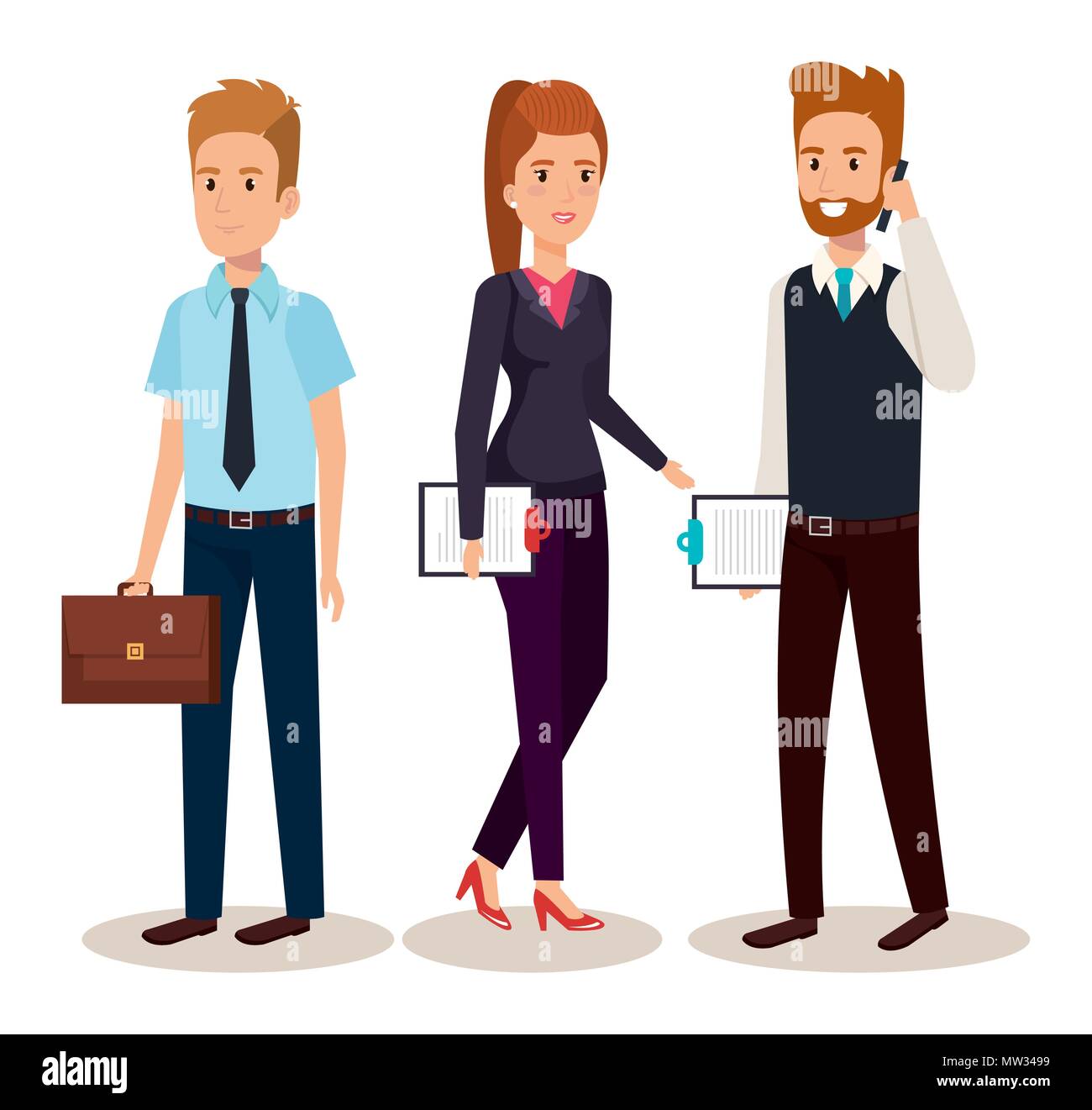 business people isometric avatars Stock Vector