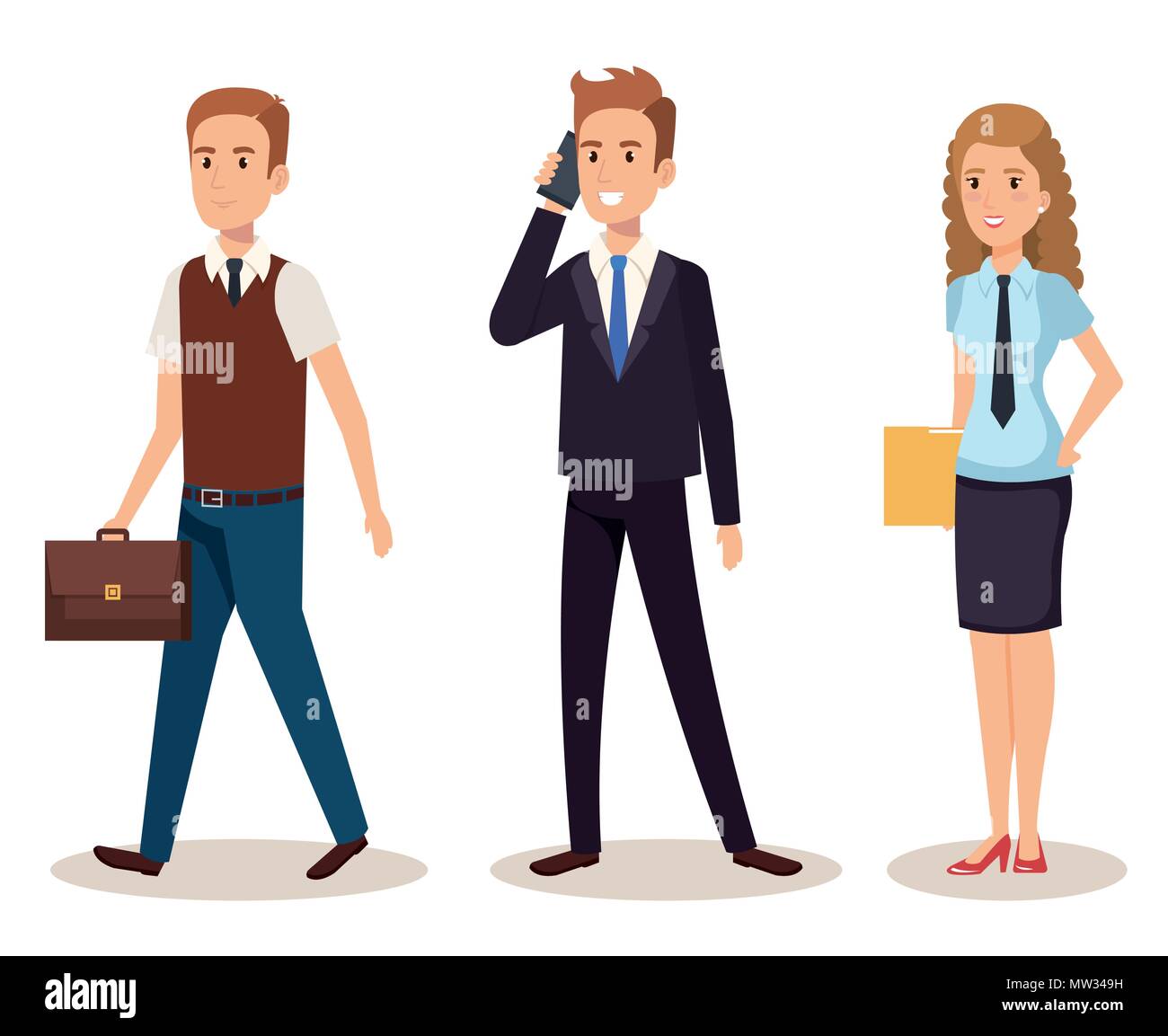 business people isometric avatars Stock Vector