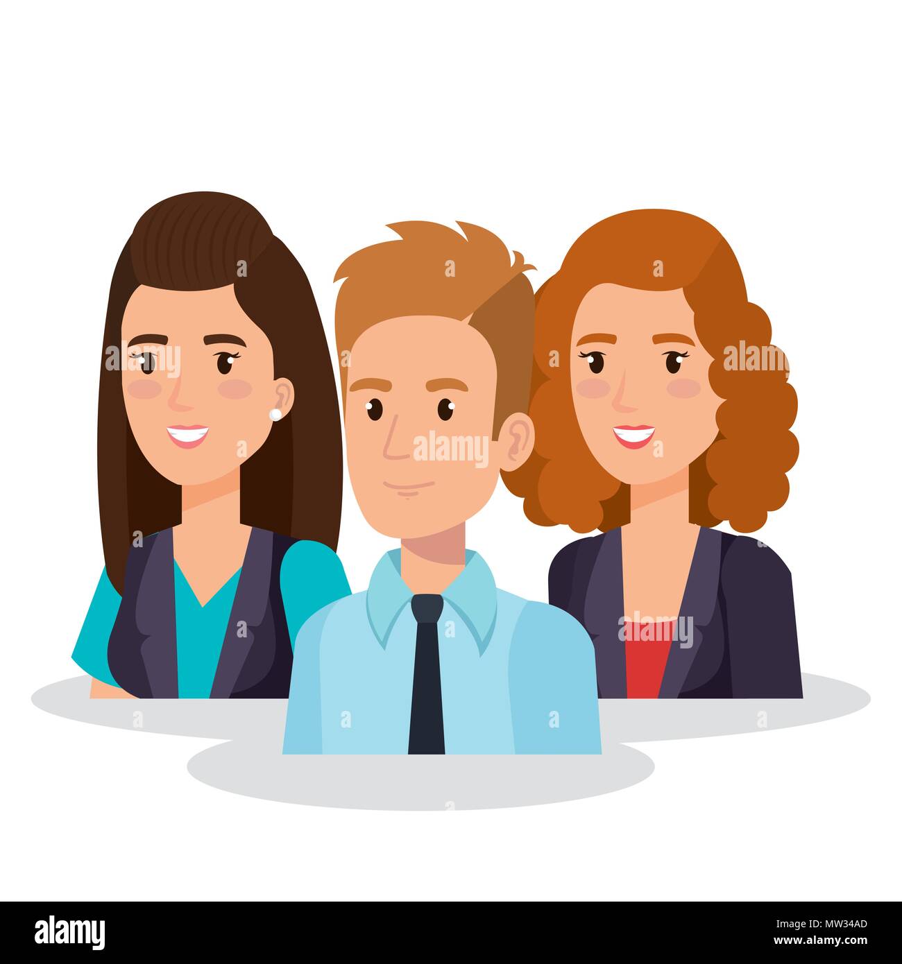 business people isometric avatars Stock Vector