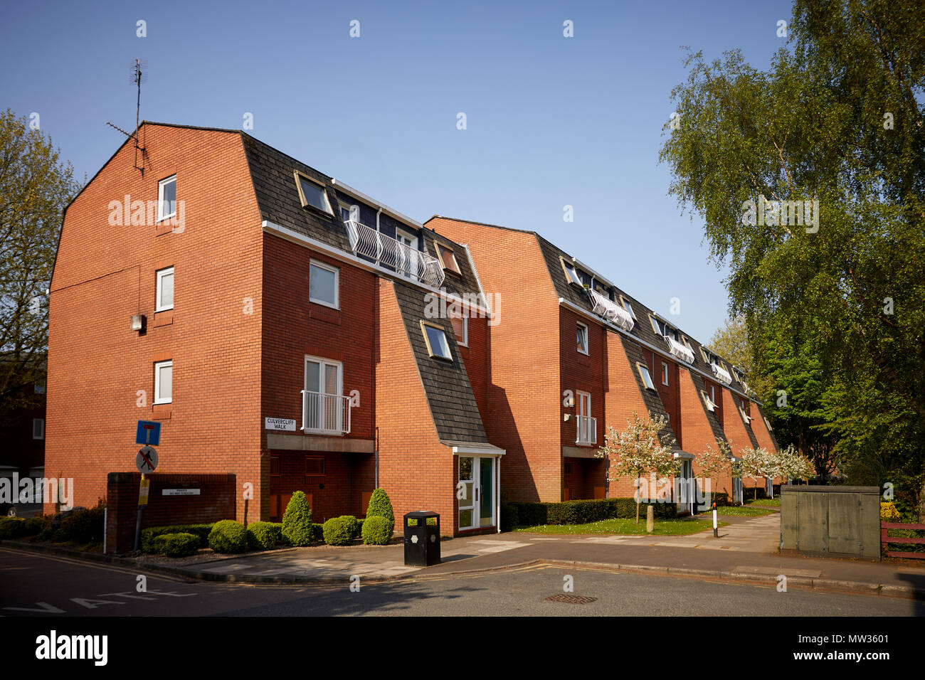 low rise development St Johns Gardens townhouses apartments in Manchester City Centre Stock