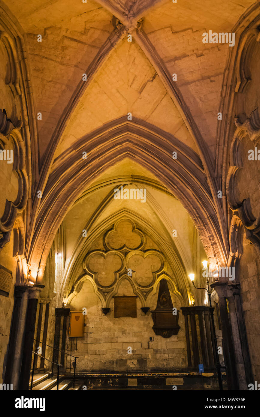 England, London, Westminter, Westminster Abbey, The Cloisters Stock Photo
