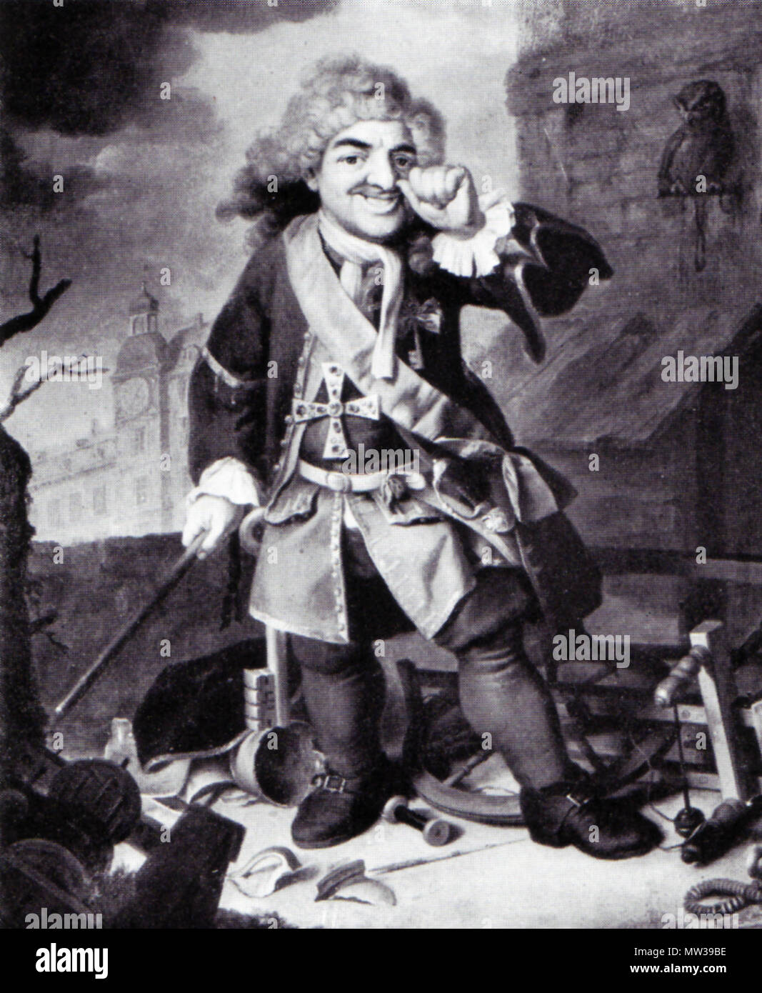 . de:Perkeo (* 1702; † 1735), kurpfälzischer Hofzwerg . before 1749. Johann Georg Dathan (* 1701; † nach 1749) 653 WP Perkeo Stock Photo