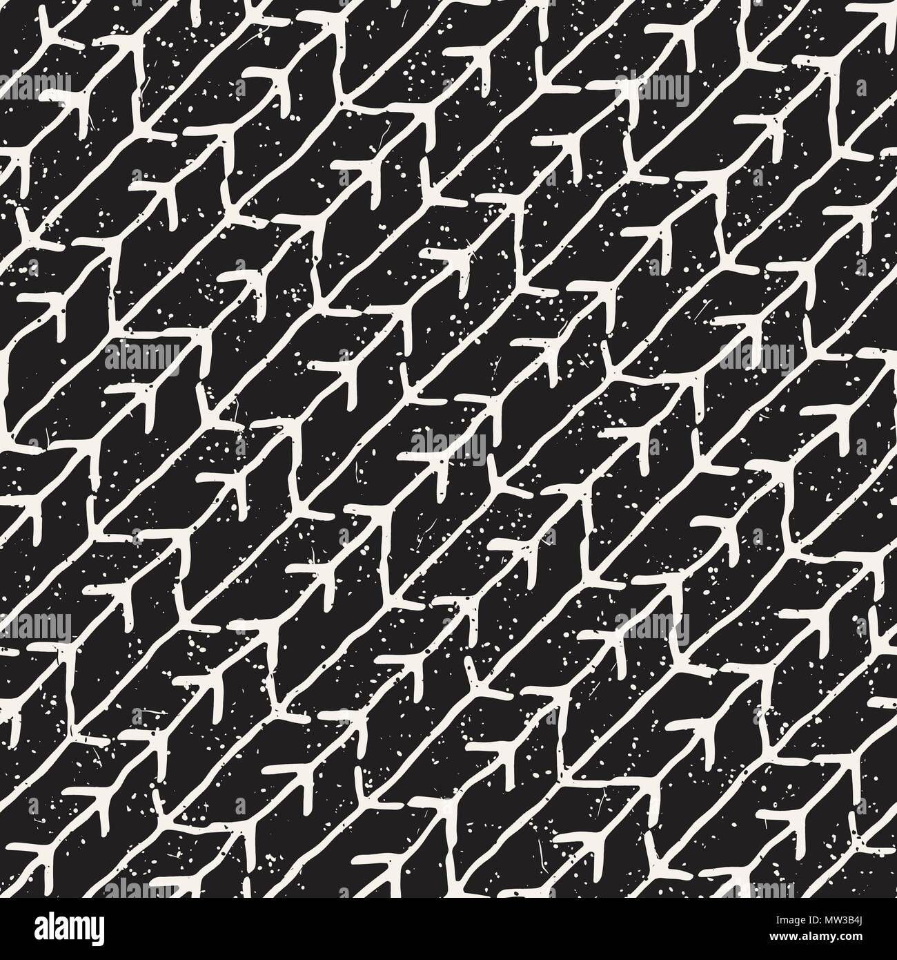 Simple ink geometric pattern. Monochrome black and white strokes ...