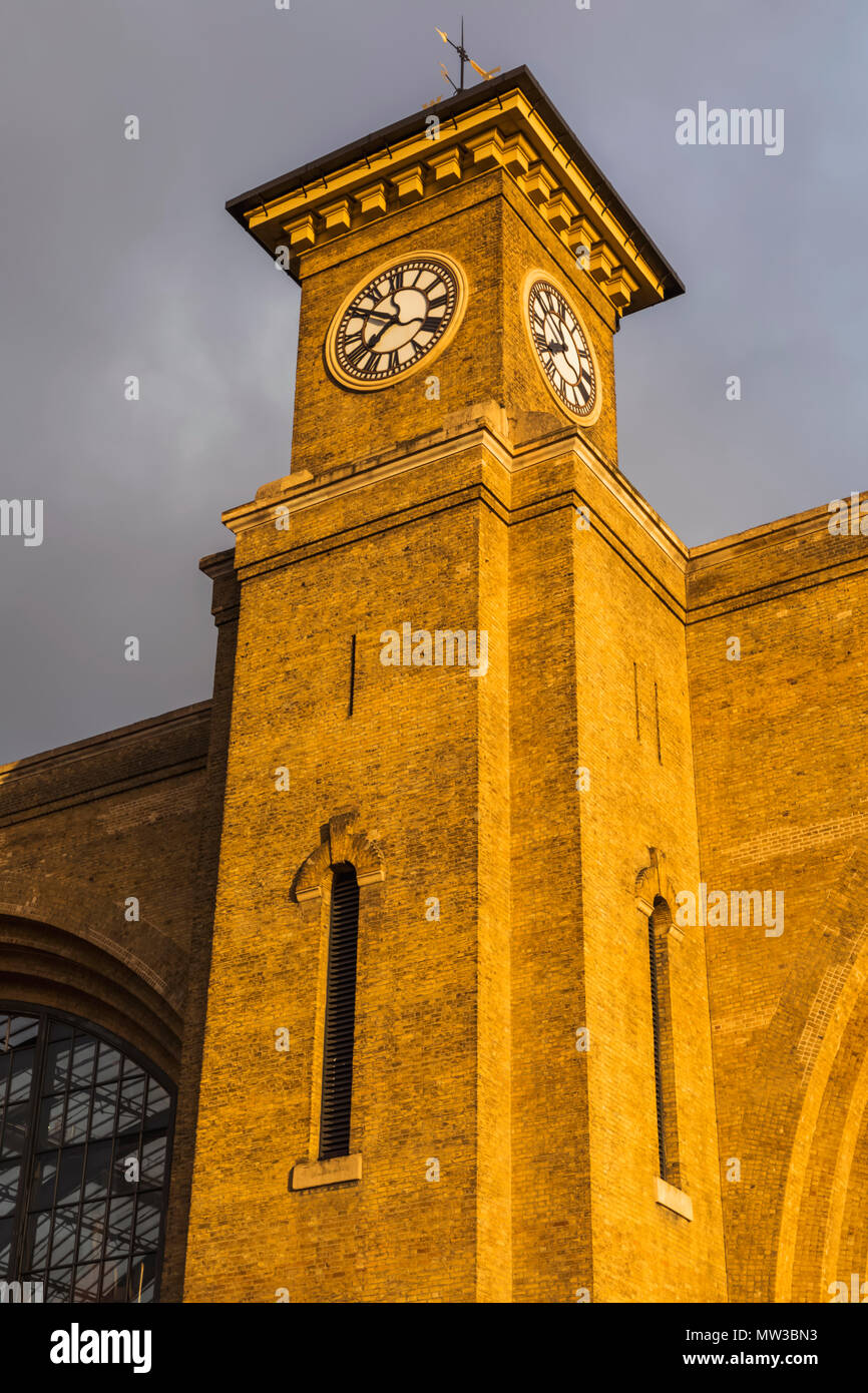England, London, Kings Cross, Kings Cross Train Station, Clock Tower