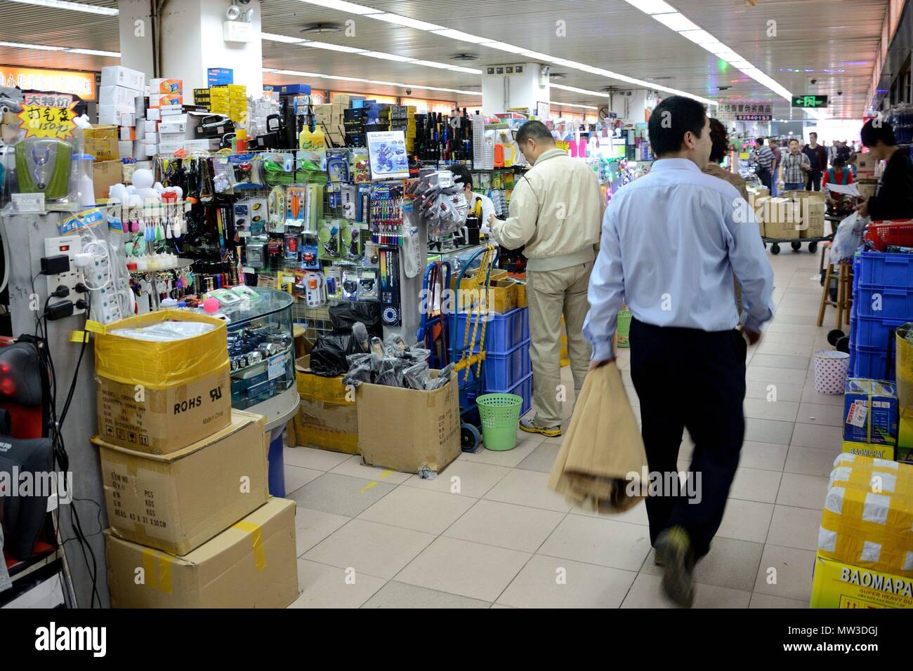 SHENZHEN, CHINA APRIL 3 SEG famous electronic market in HuaQiangBei
