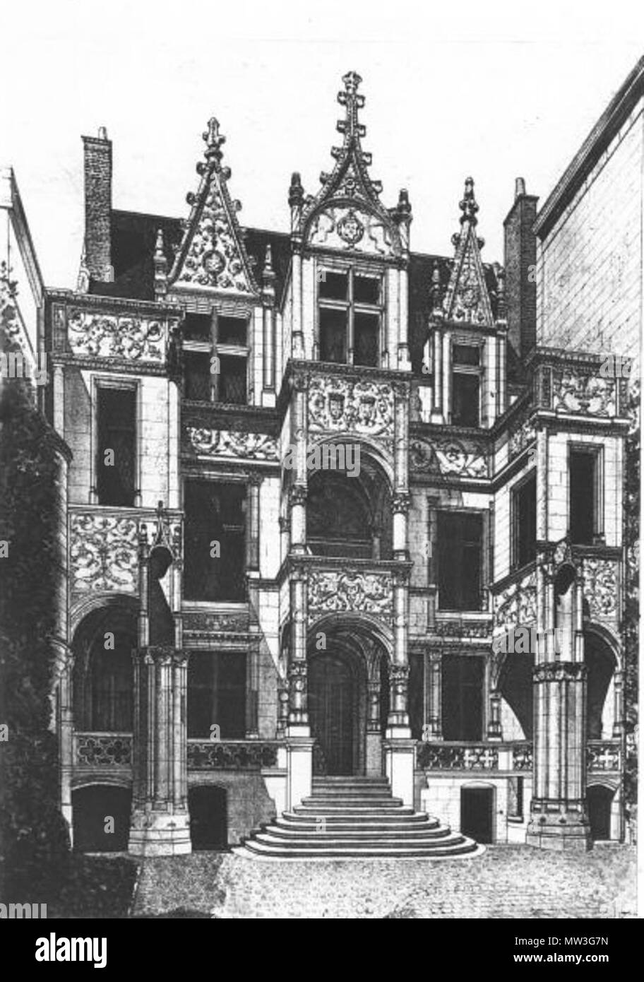 . Français : Hôtel Goüin . 19th century. Unknown 252 Gravure hotelgouin Stock Photo