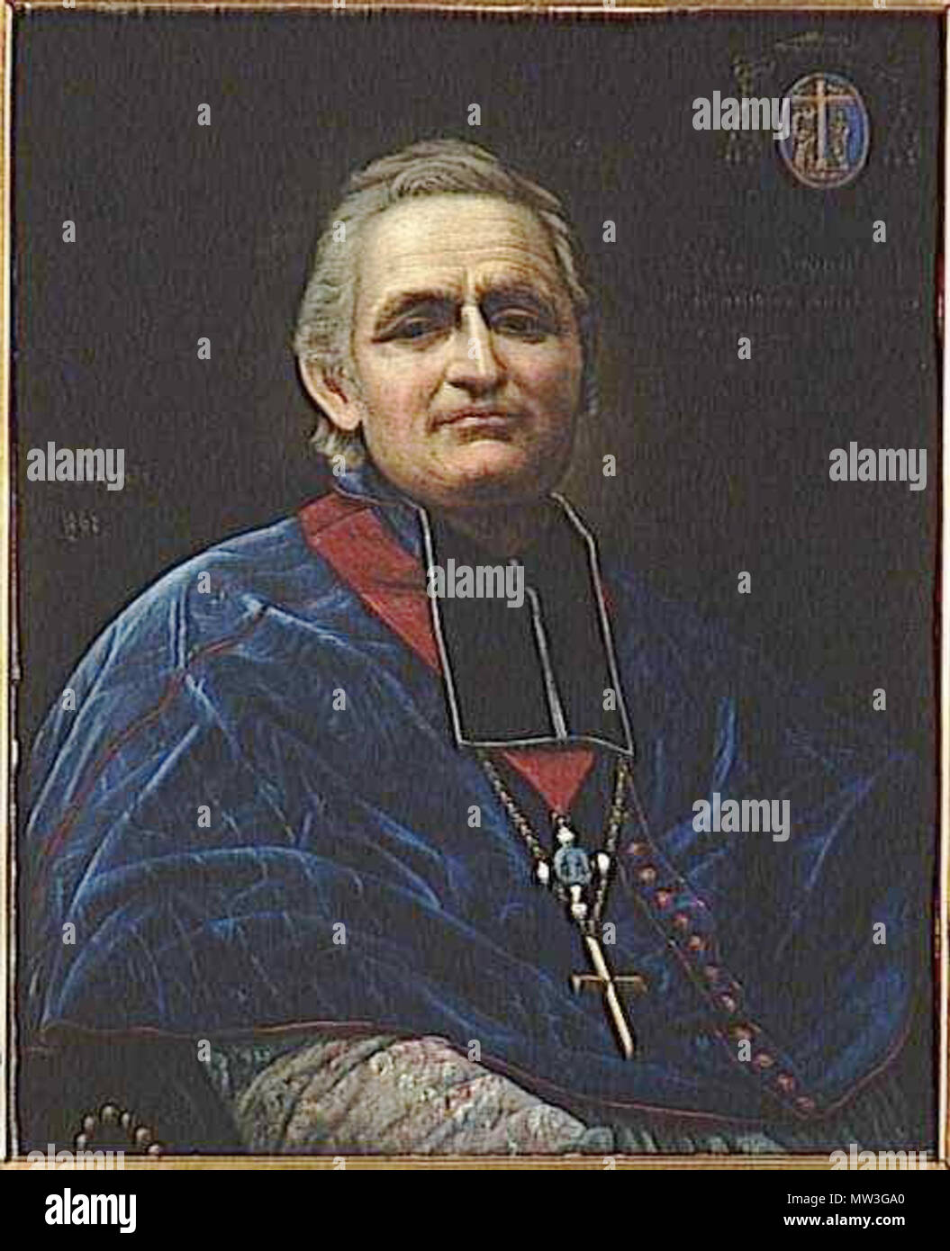 . Français : Portrait de Monseigneur Dupanloup Félix (1802-1878), évêque d'Orléans . 19th century. Unknown 204 Felixdupanloup Stock Photo